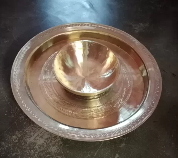 Premium Bell Metal Plate and Bowl Set (Kahor KahiBati) for Dinning Kitchen