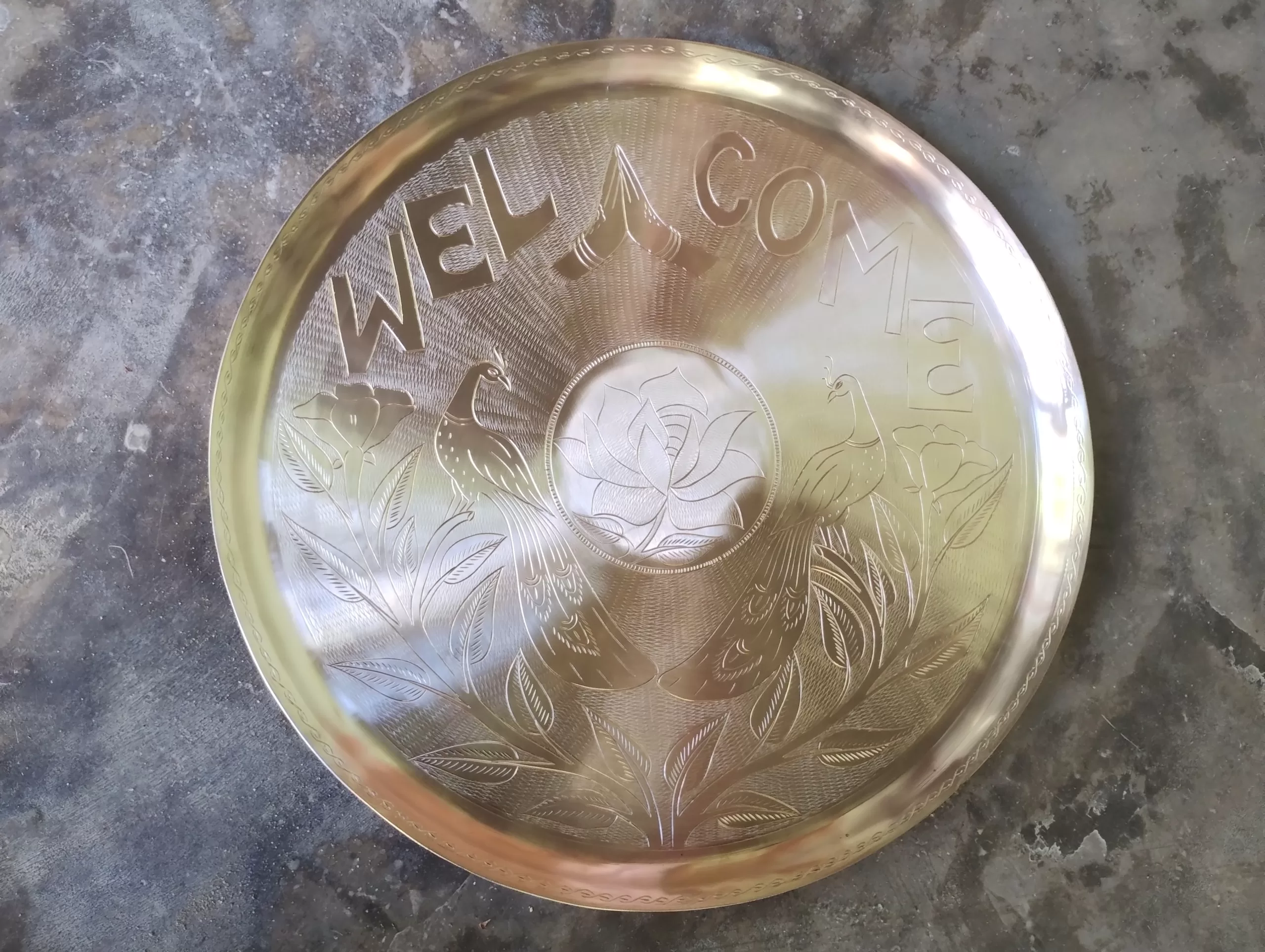 Bronze Plate or Bell Metal Thali (Kahor kahi)