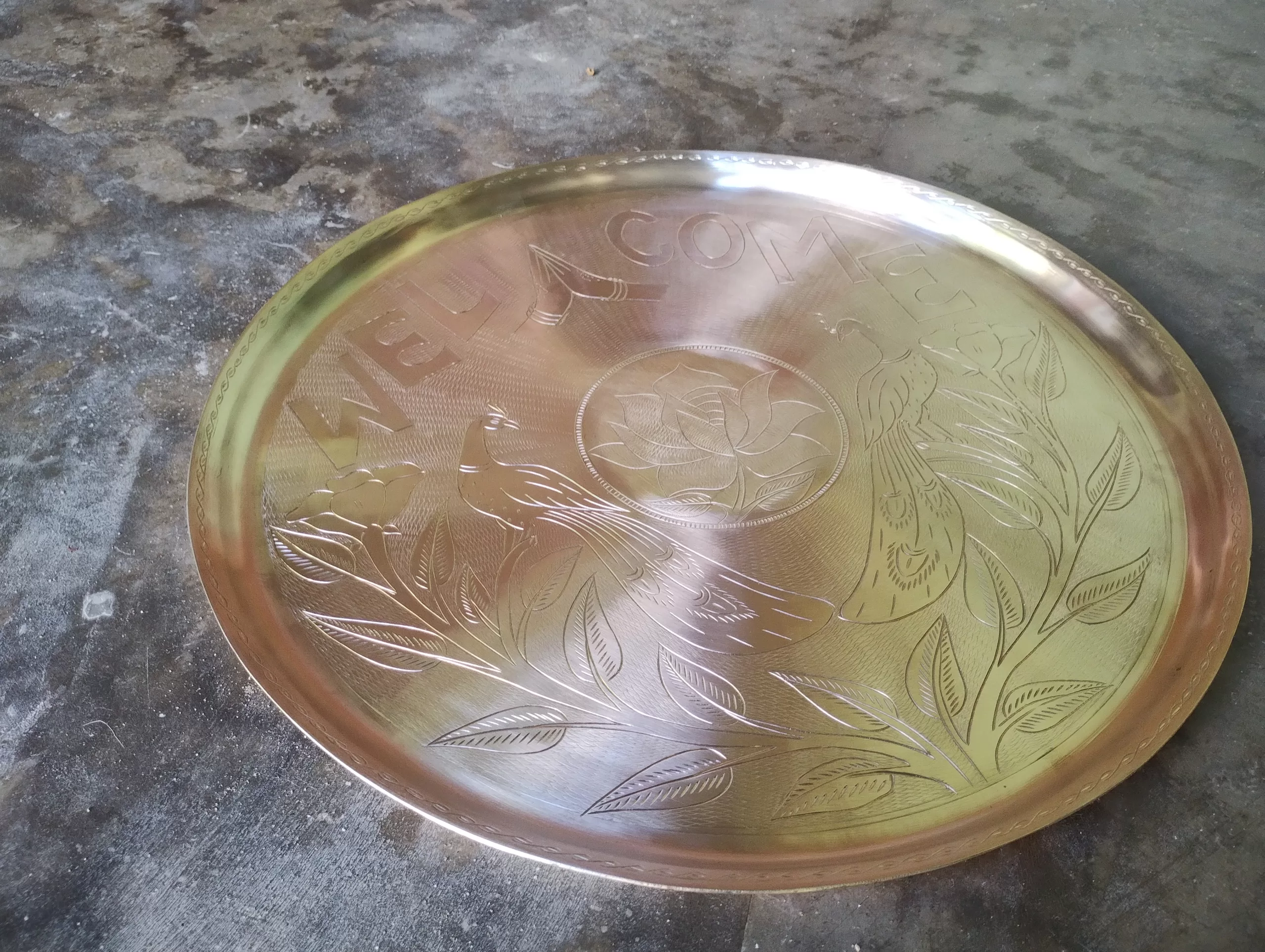 Bronze Plate or Bell Metal Thali (Kahor kahi)