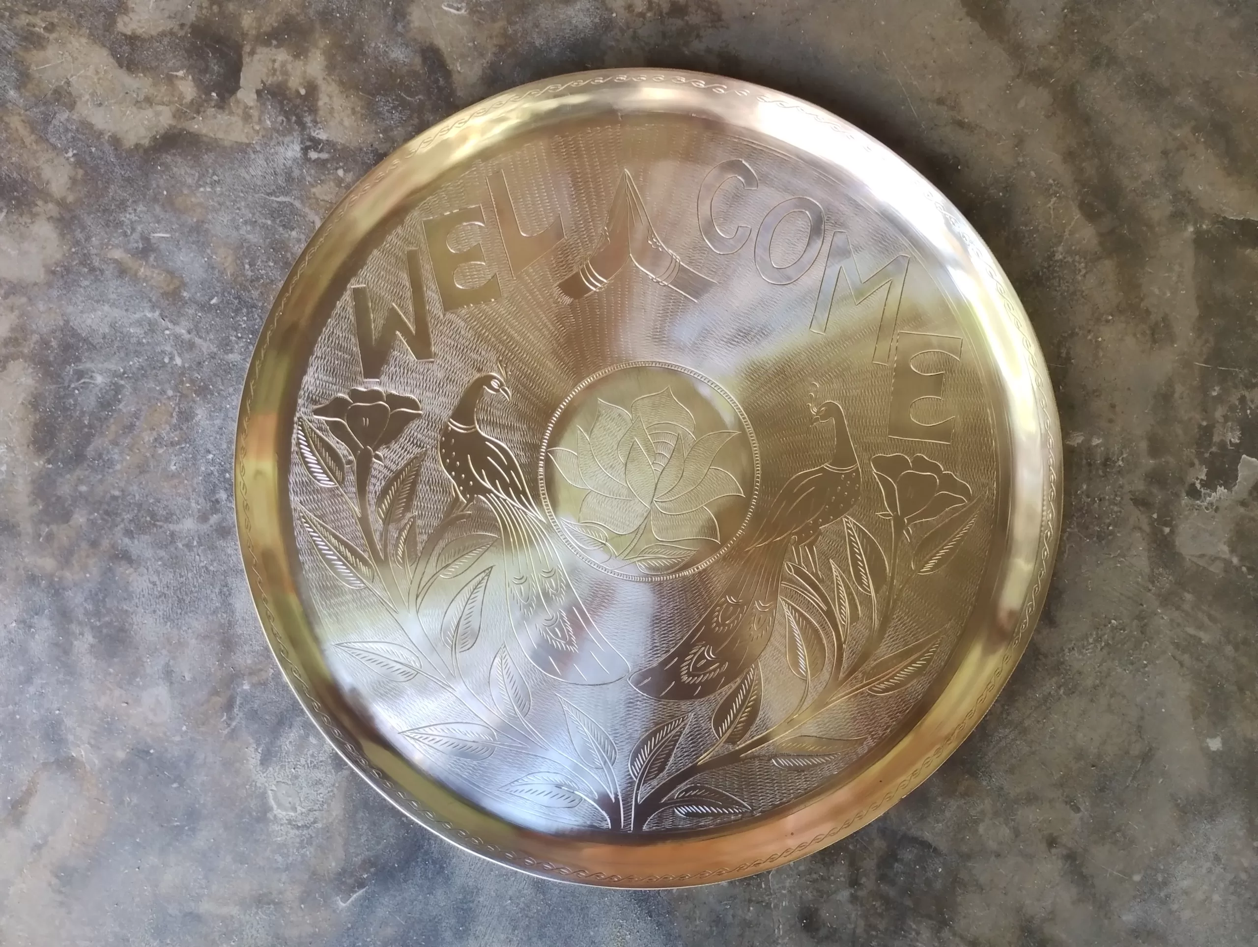 Bronze Plate or Bell Metal Thali (Kahor kahi)