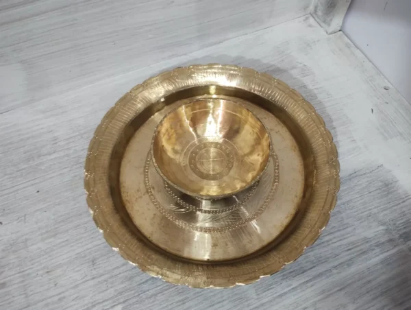 Bronze Plate or Bell Metal Thali (Kahor kahi)