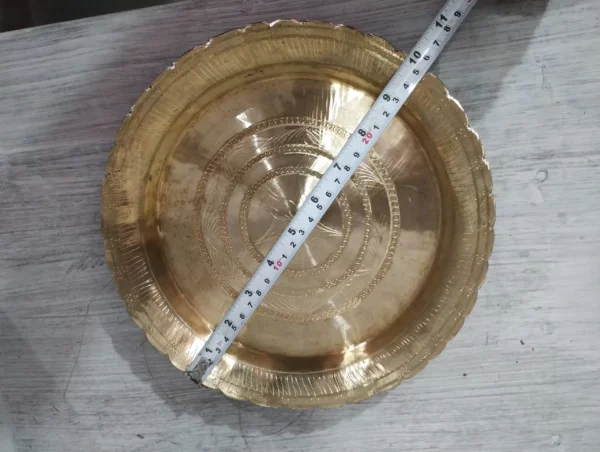 Bronze Plate or Bell Metal Thali (Kahor kahi)