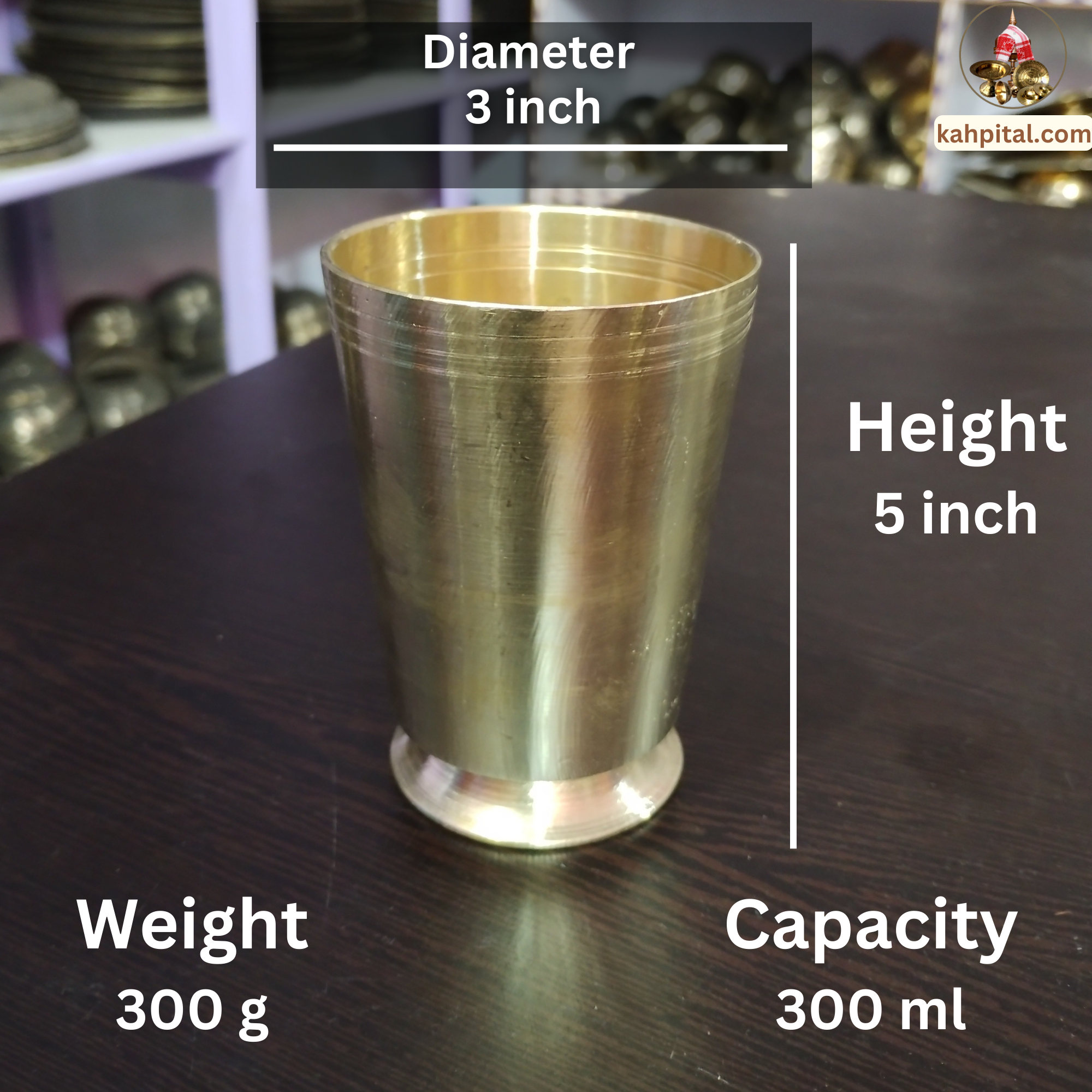 Premium Brass Metal Brass Glass