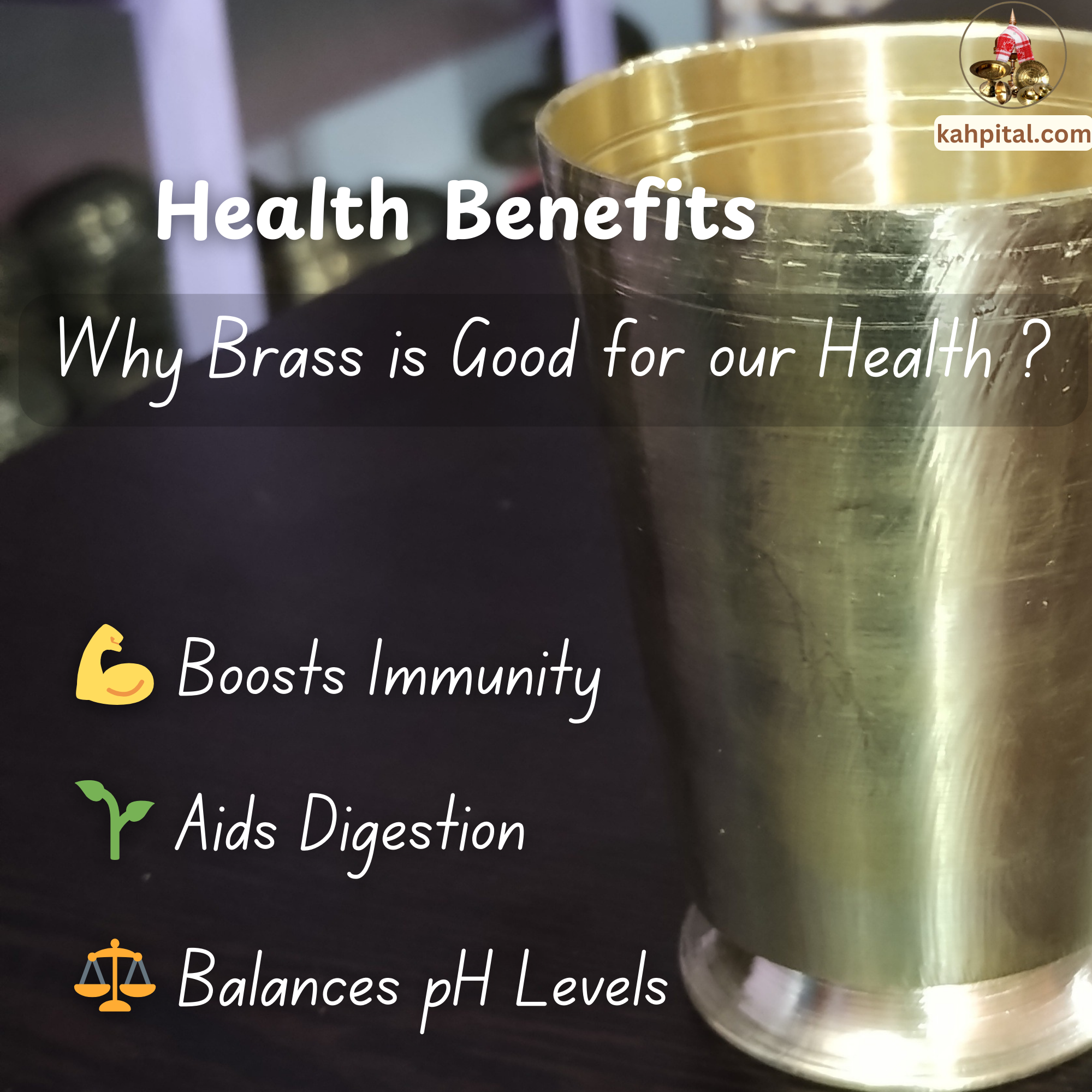 Premium Brass Metal Brass Glass