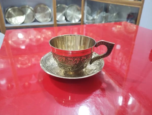 Brass Cup Plate Set