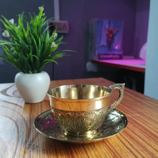 Brass Cup Plate Set