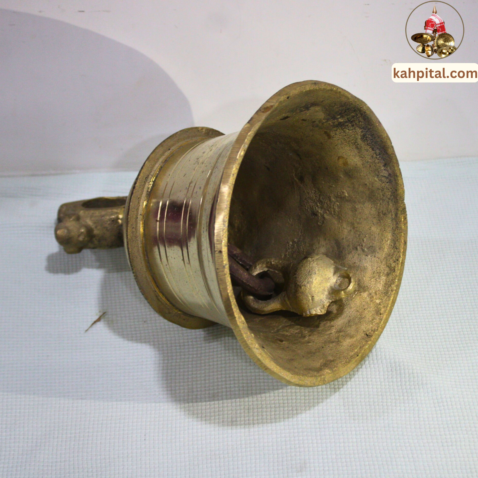 Premium Handmade Brass Hanging Temple Bell for Your Temple (5 Kg)