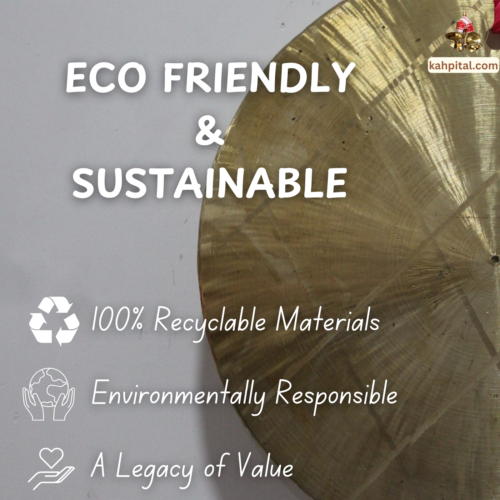 Handmade Brass Bell – 8 Inch Diameter (Ideal for School Use)