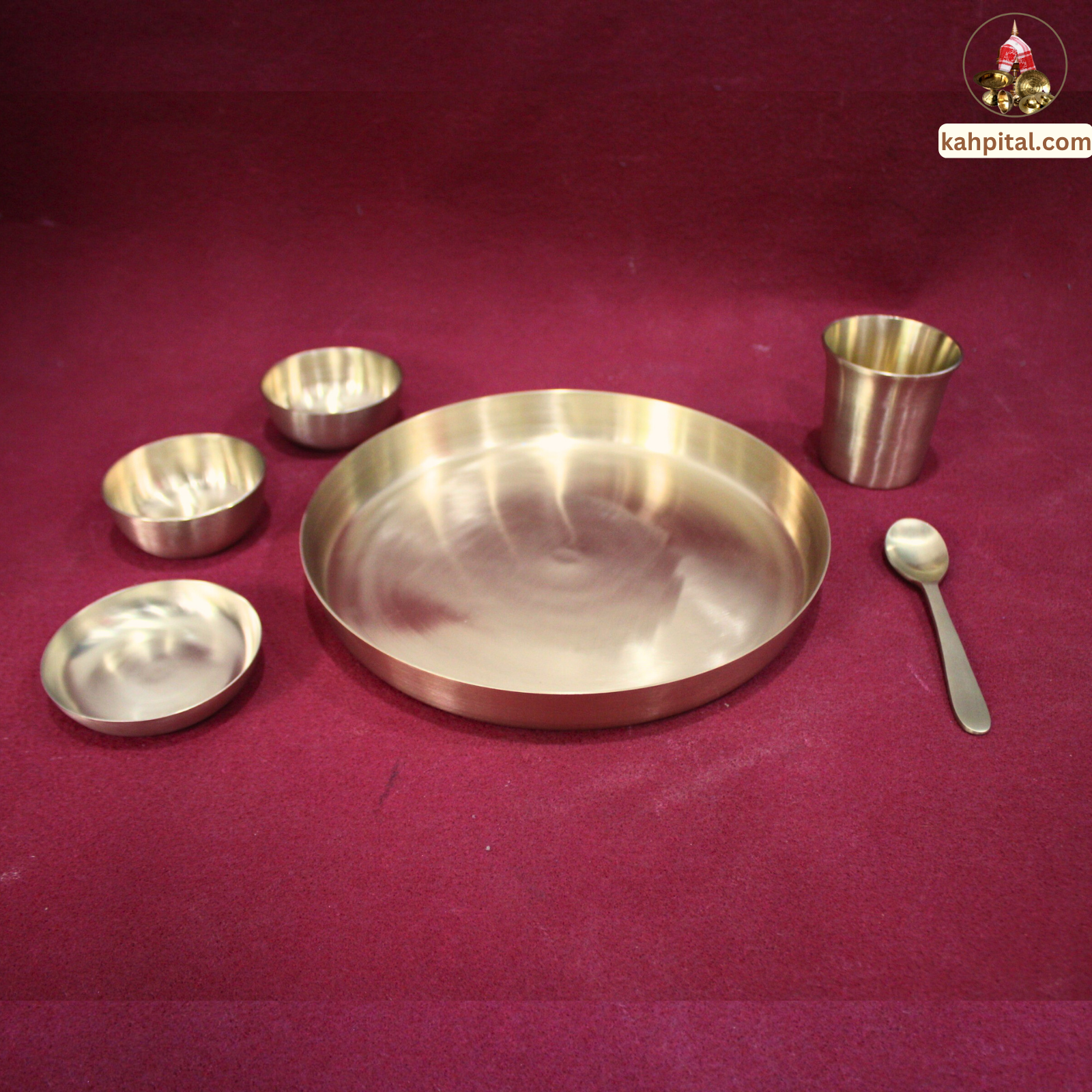 Premium Handmade Kansa Dinner Set – Traditional Elegance with Ayurvedic Benefits-KahPital.com