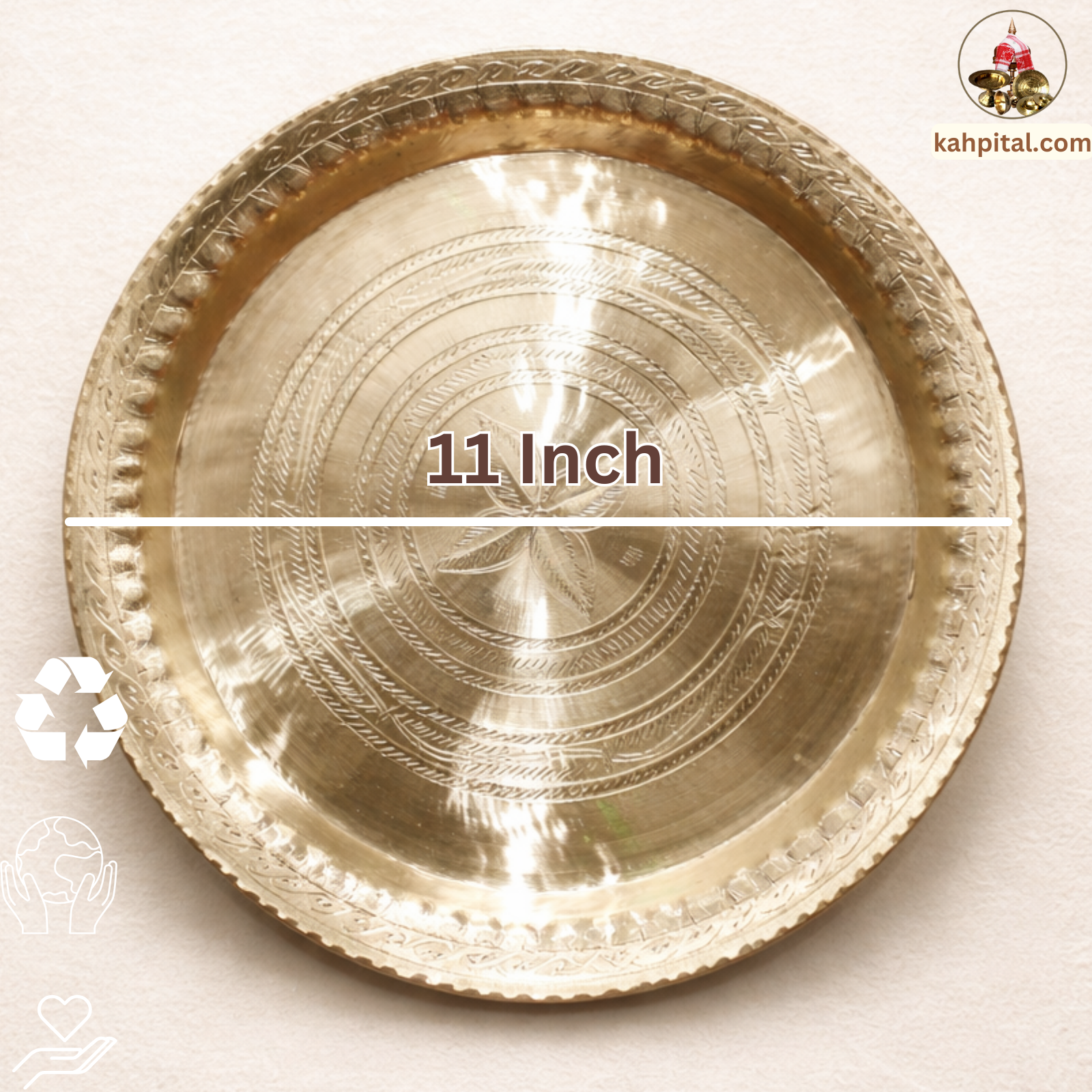 Artistic Heritage Plate -GI Tagged Sarthebari Bell Metal Plate (Kahor Kahi) – A Legacy of Assamese Craftsmanship