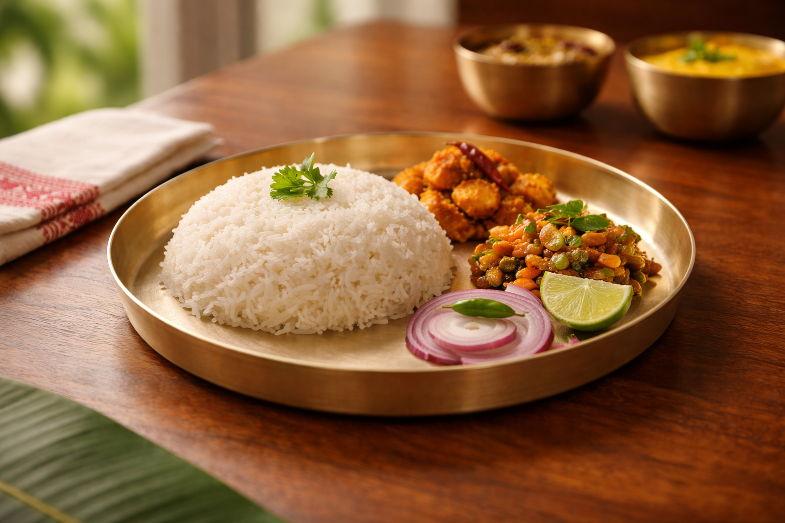 Handcrafted Kansa Thali (Bell Metal Plate) – Ayurvedic Dining for Everyday Wellness