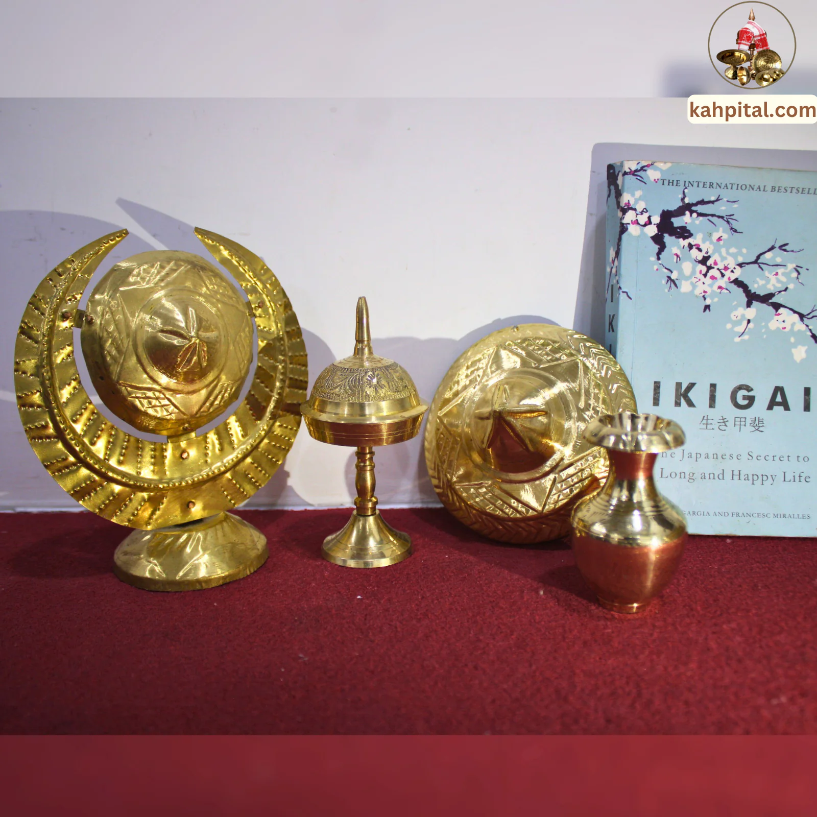 Premium Brass Home Decor 4 Bundle Showpiece (Miniature) Handcrafted Elegance | Cultural Charm | Collector’s Delight
