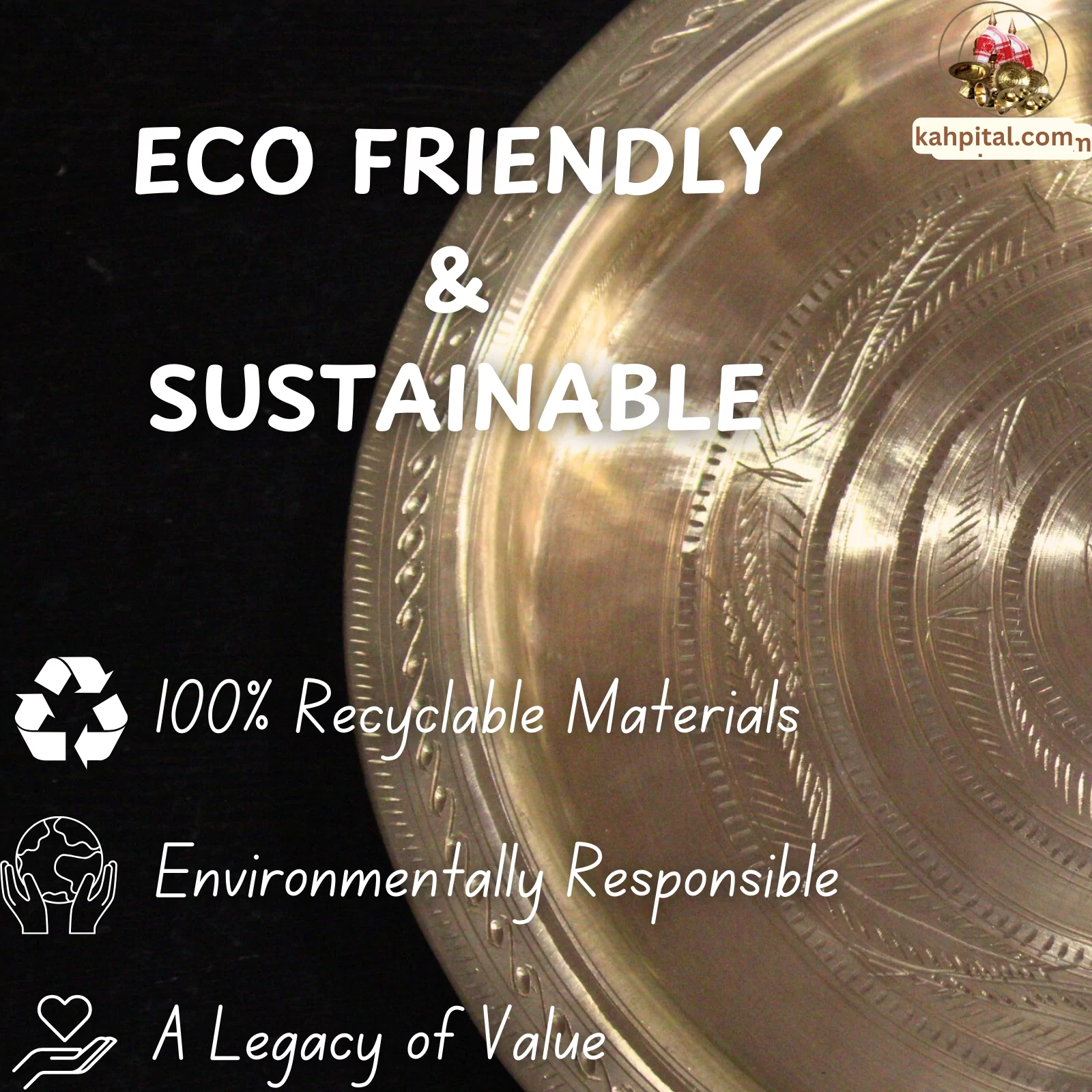 Premium GI Tagged Sarthebari Bell Metal Plate and Bowl Set (Kahor KahiBati)- Handcrafted for Timeless Ayurvedic Dining - Image 10