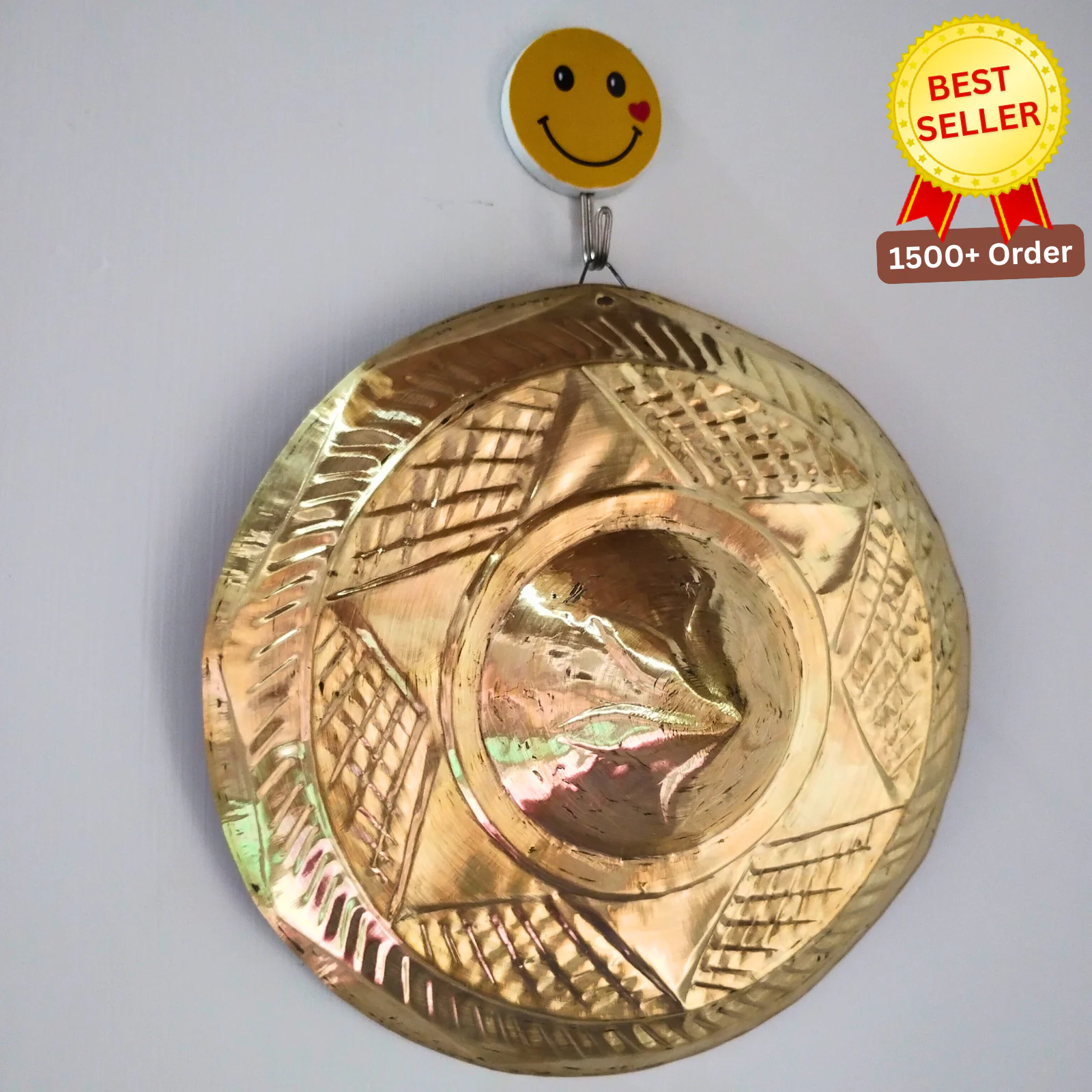 Assamese Japi for Hanging Home Decoration (Handmade Brass Item)