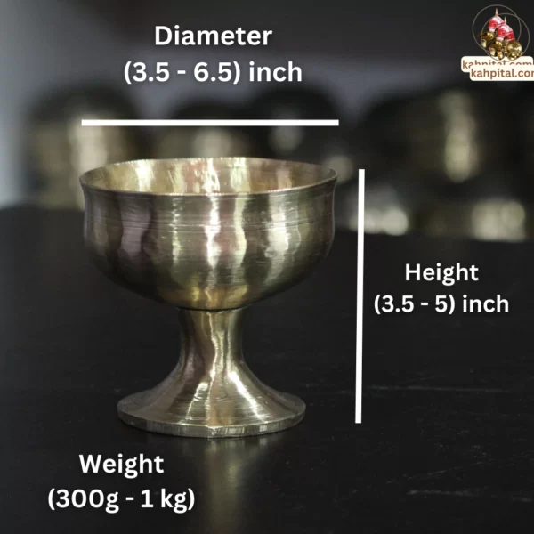 sizes of Bell Metal Stand Bowl or Baanbati