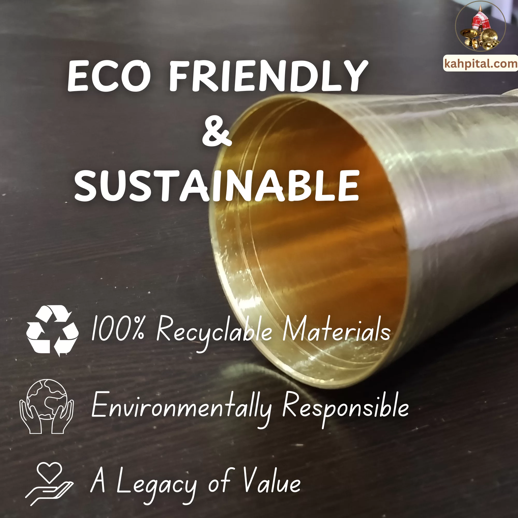 Premium Brass Metal Brass Glass