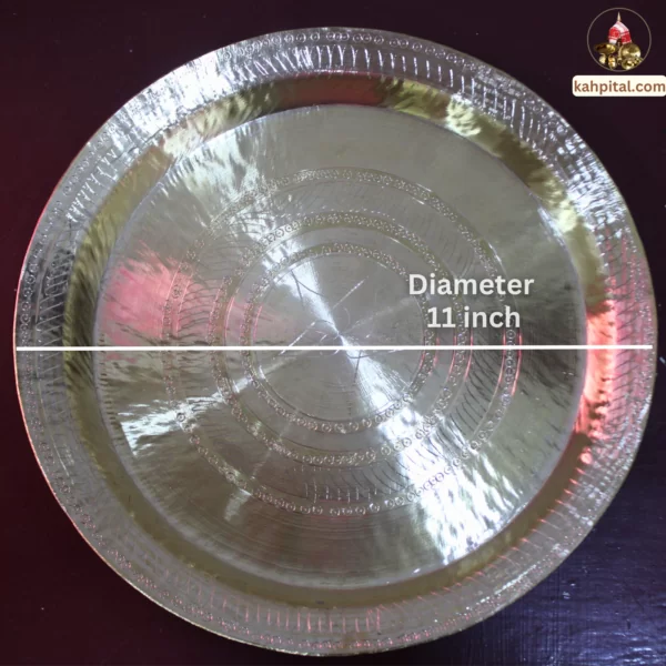 Handmade Premium Quality Brass Dinner Plate (Pital Dinner Plate) for Kitchen & Dinning