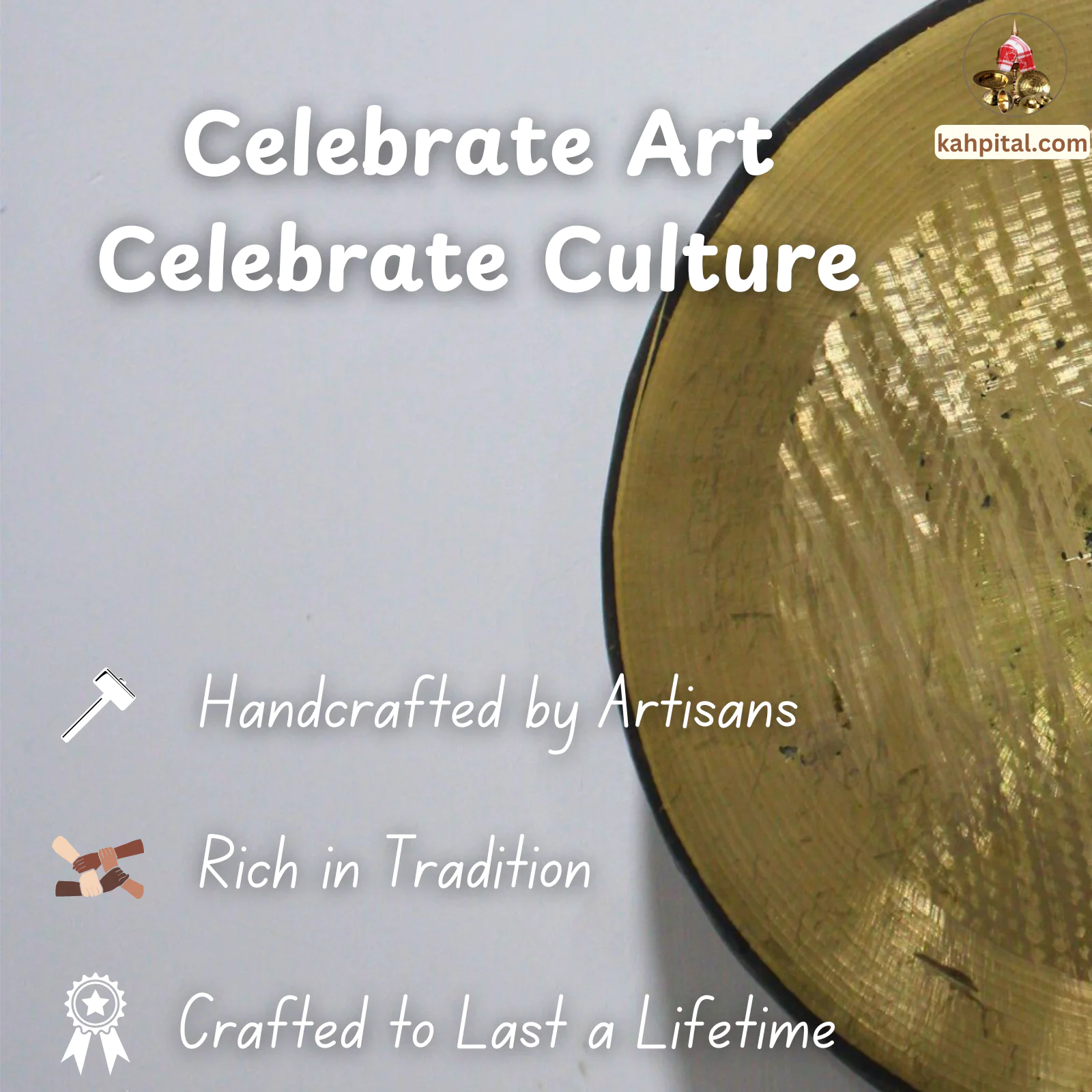 Premium Puja Bell (Gong Bell) for Temple or Mandir