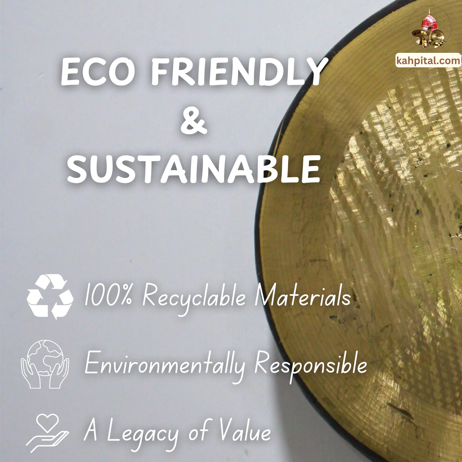 Premium Puja Bell (Gong Bell) for Temple or Mandir