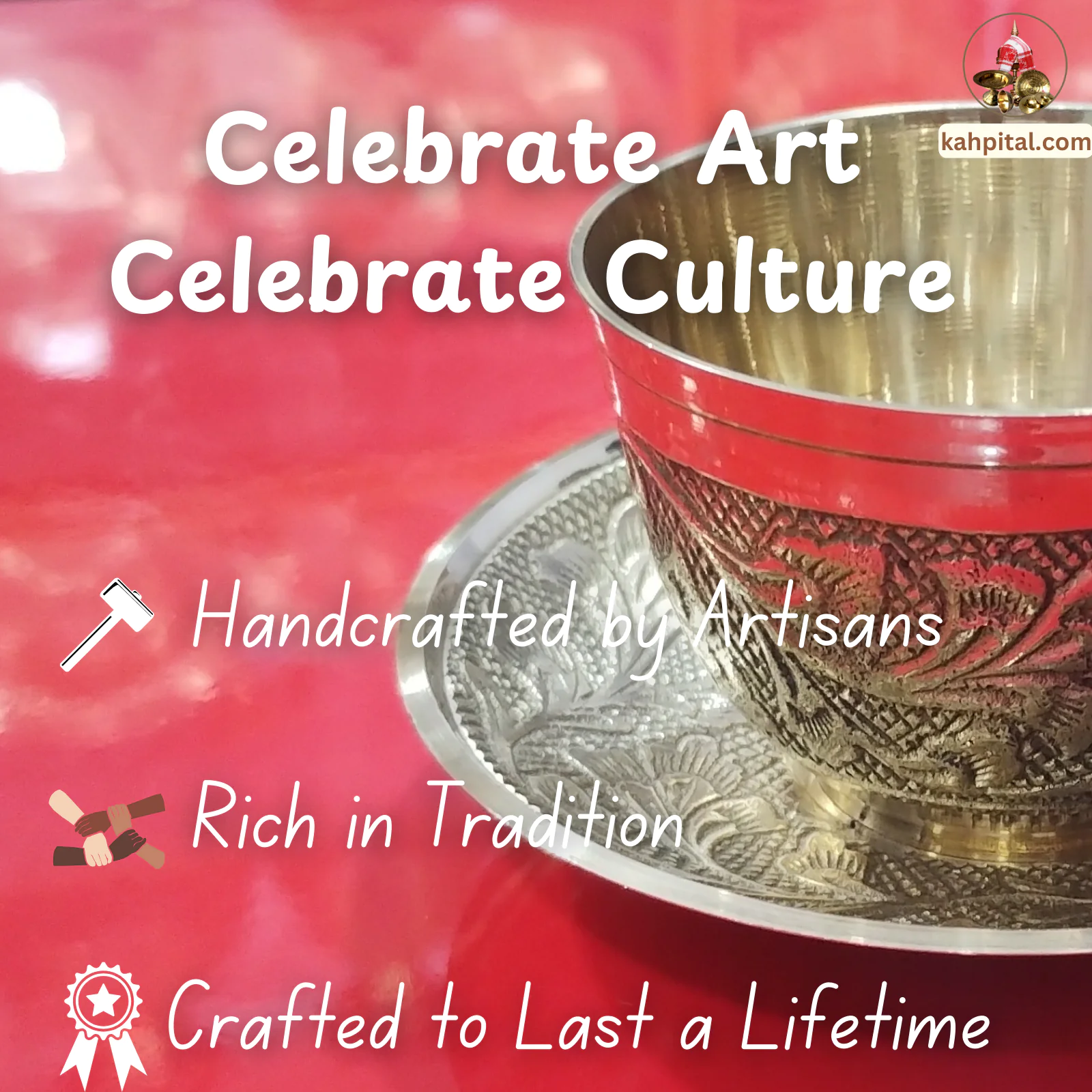 Brass Cup Plate Set for Your Kitchen