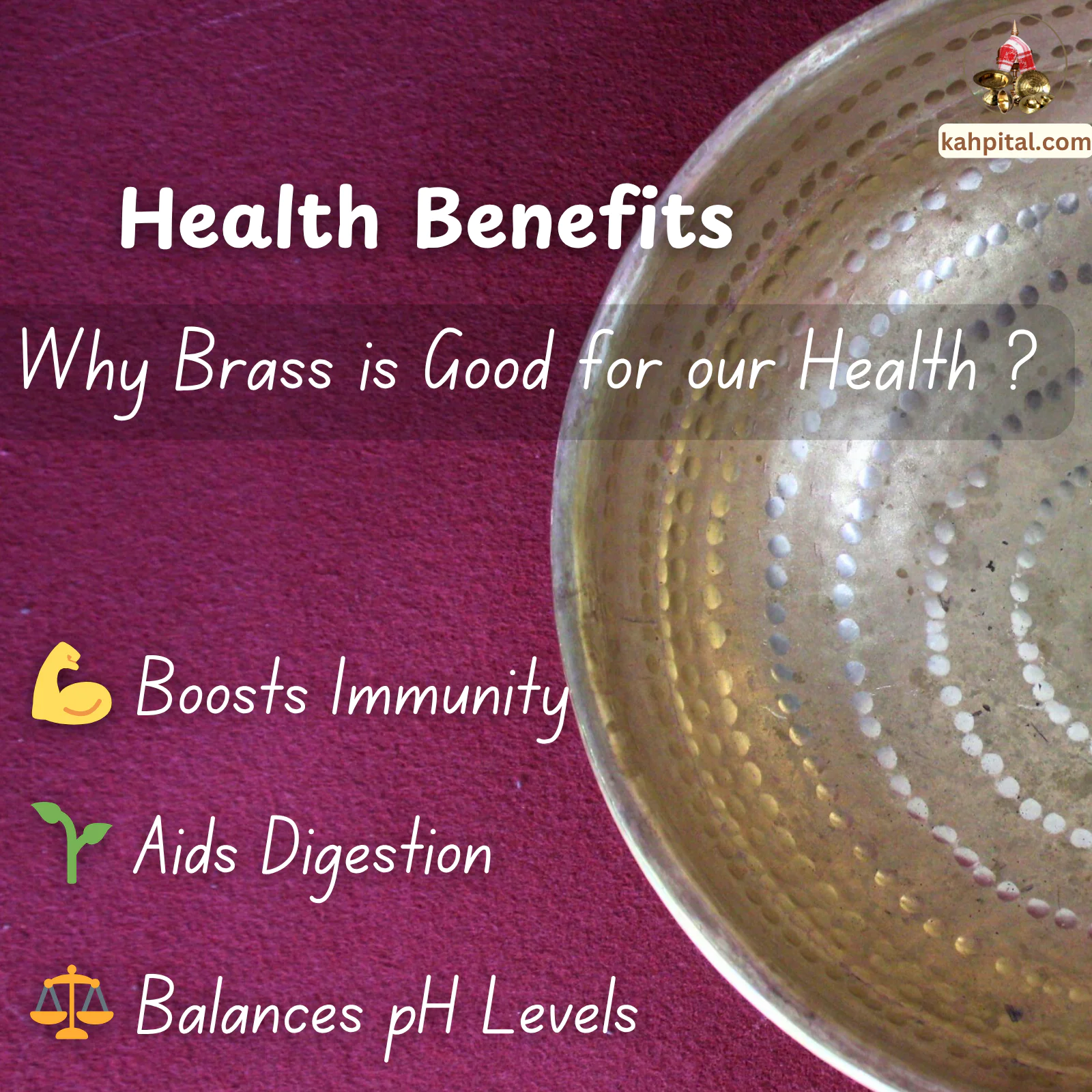 Brass Mixing Bowl (Urli Bowl)/ Assamese Tou (Multipurpose Use)