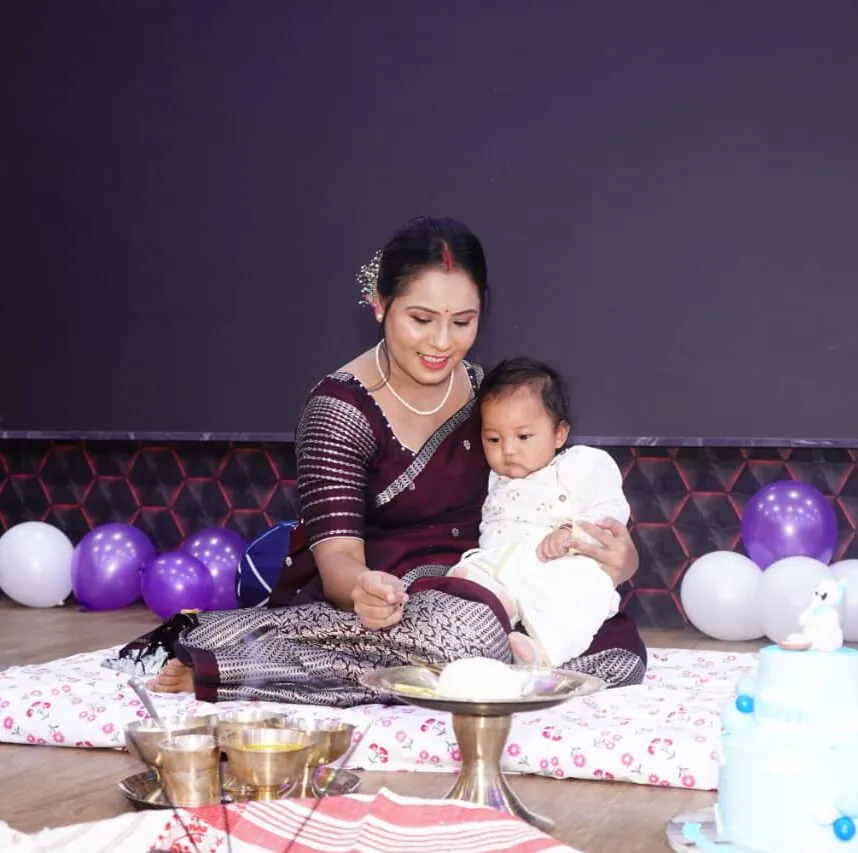 Handmade Annaprashan Utensils Set (Brass & Bell Metal) – From GI Tagged Sarthebari, Assam - Image 4