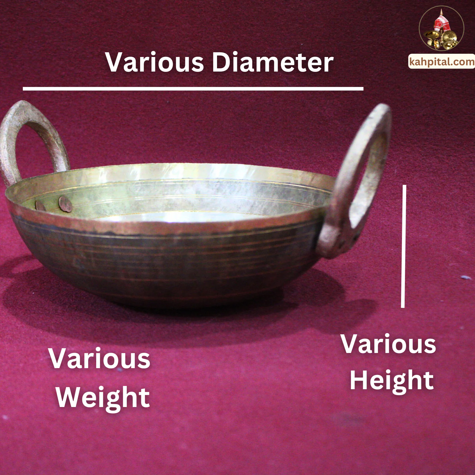 Premium Brass Kadai (Brass Kadhai) for Your Kitchen: Perfect for Daily Use-KahPital.com