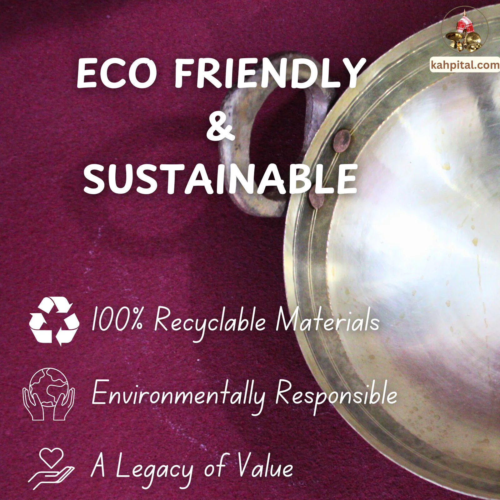 Premium Brass Kadai (Brass Kadhai) for Your Kitchen: Perfect for Daily Use-KahPital.com