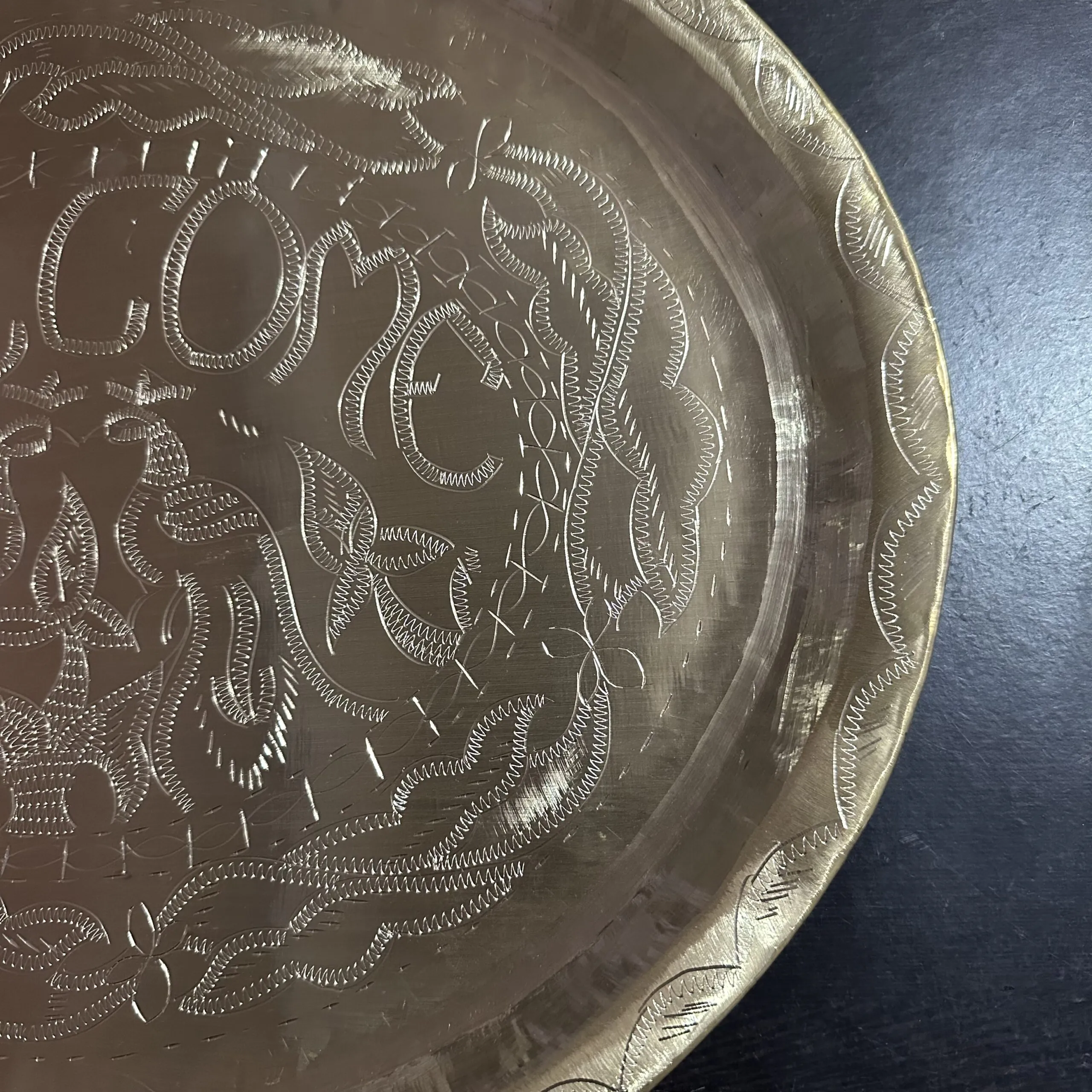 Handcrafted Premium Brass Tray perfect for Dining & Puja