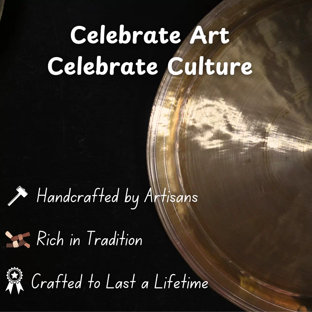 Handcrafted Bell Metal Thali (Kansa Thali) for Kitchen & Home