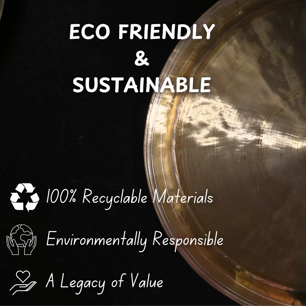 Handcrafted Bell Metal Thali (Kansa Thali) for Kitchen & Home