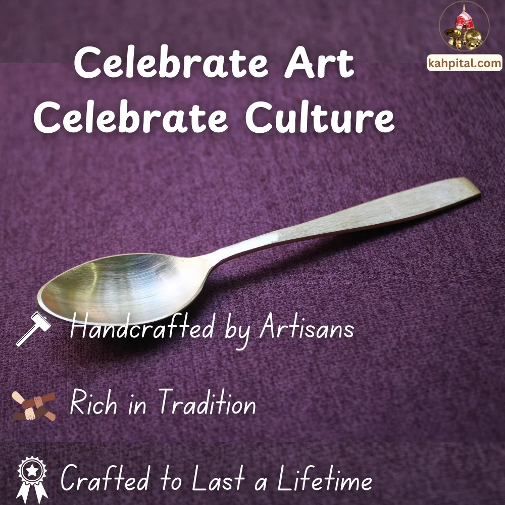 Premium Brass Spoon 5 Pieces : Perfect for Daily use, Special Occasions, and Gifting