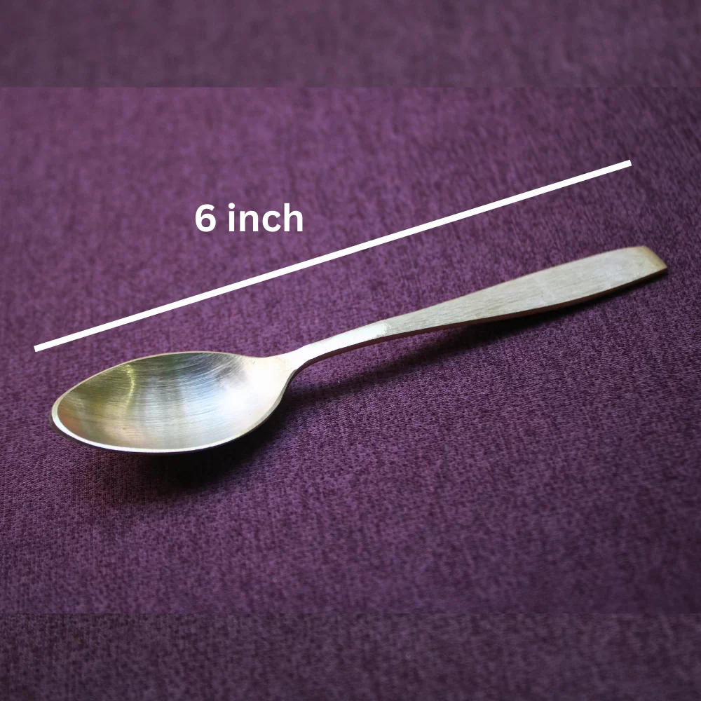 Premium Brass Spoon 5 Pieces : Perfect for Daily use, Special Occasions, and Gifting