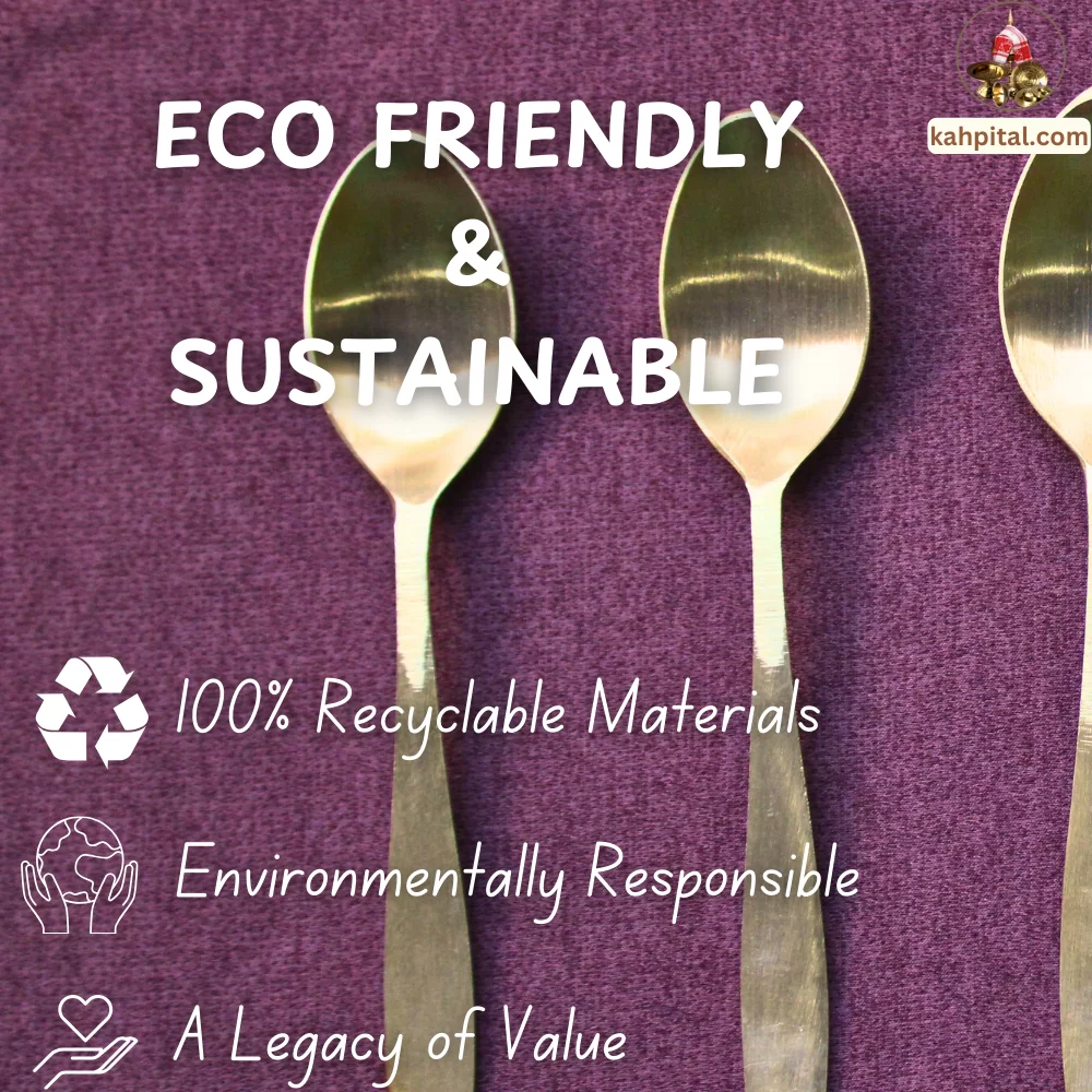 Premium Brass Spoon 5 Pieces : Perfect for Daily use, Special Occasions, and Gifting - Image 6