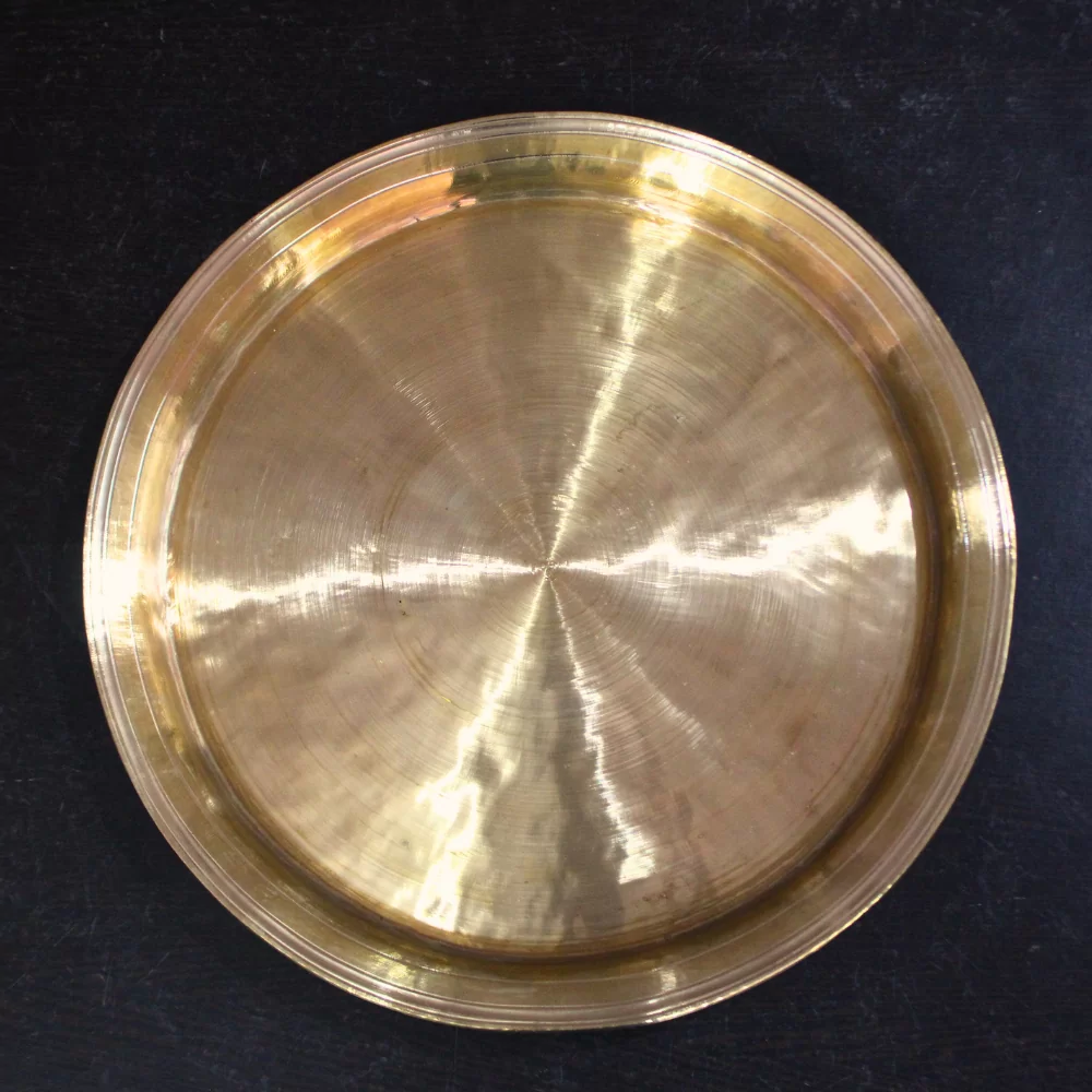 Handcrafted Bell Metal Thali (Kansa Thali) for Kitchen & Home