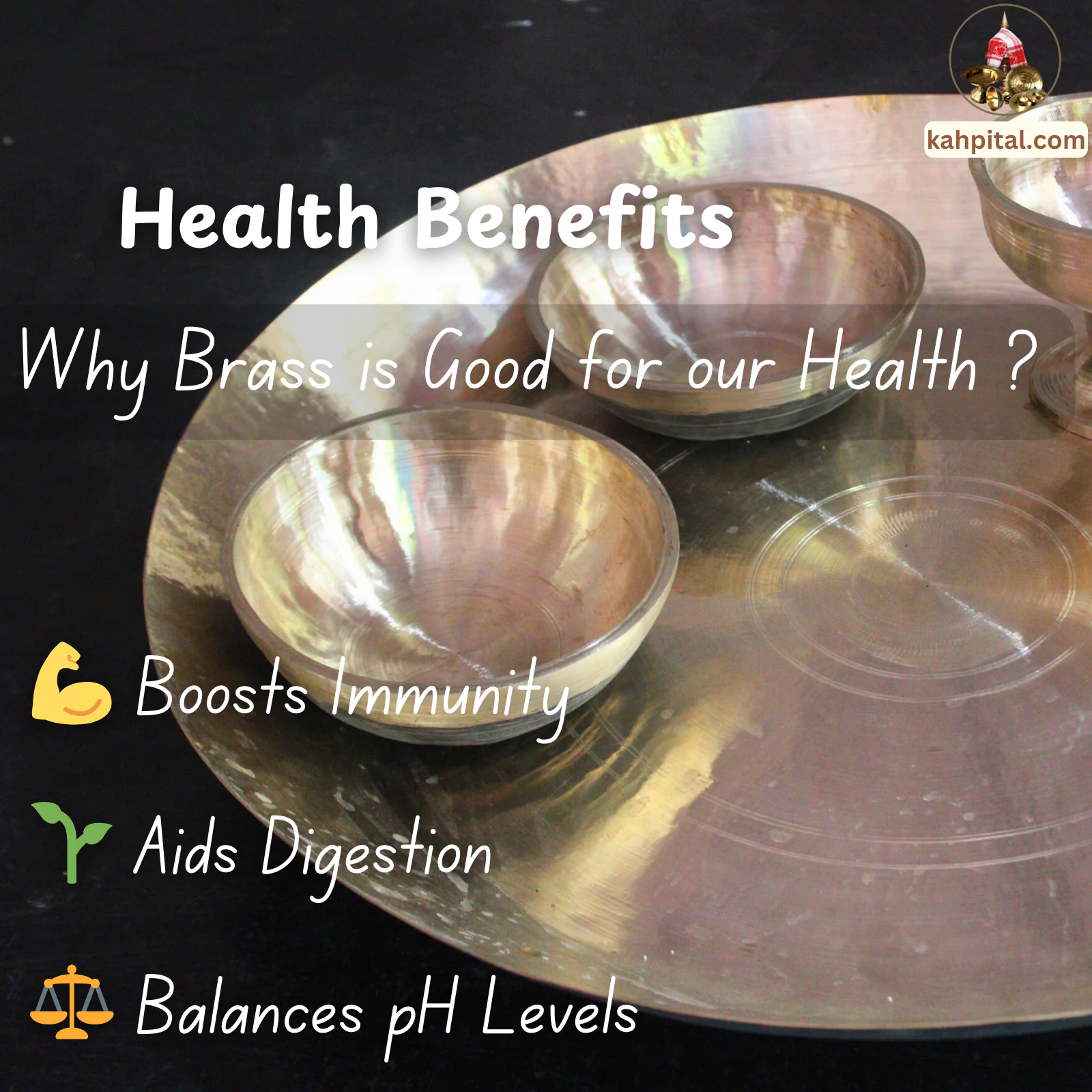 Handmade Brass Big Plate (Parat) – 16 Inch Diameter (Dinner, Pooja, Serving etc.)