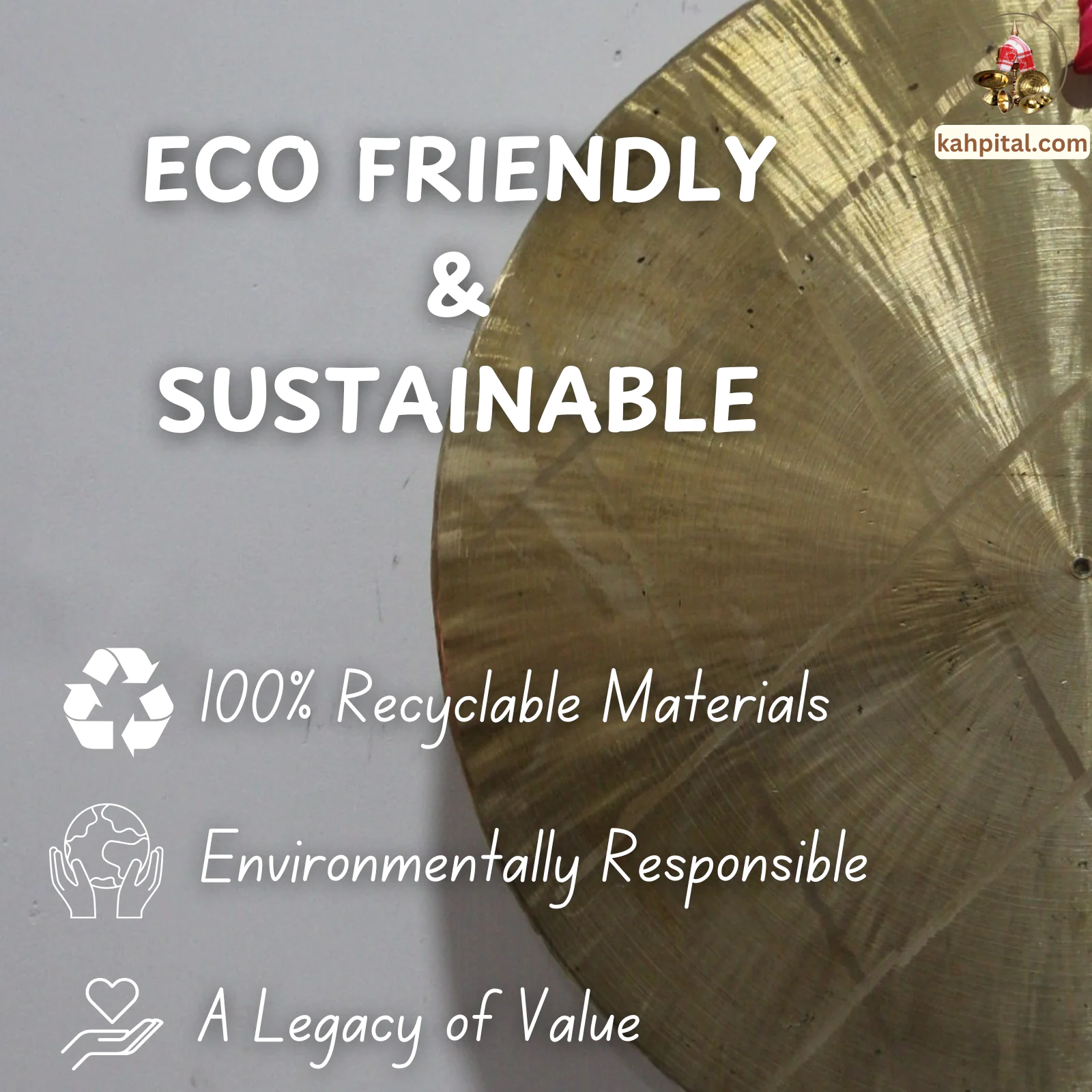 Handmade Brass Bell – 8 Inch Diameter (Ideal for School Use)