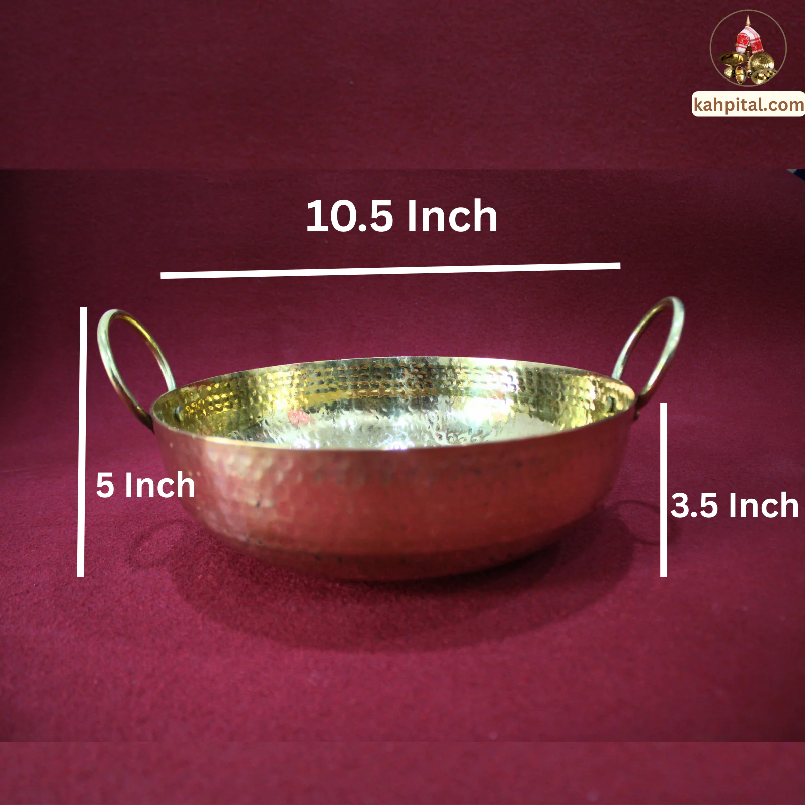 Premium Smooth Finished Brass Kadai (Brass Kadhai) for Your Kitchen