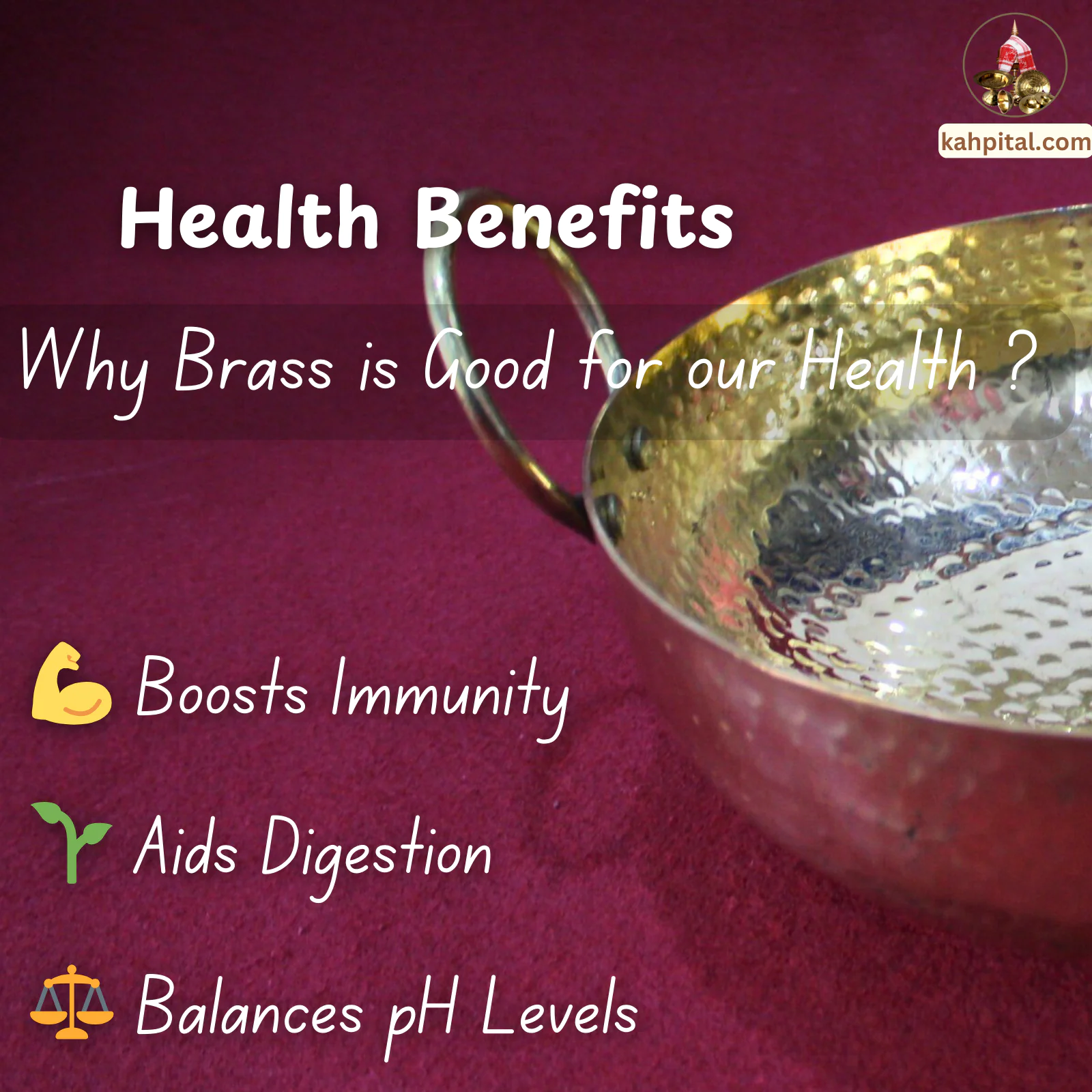 Premium Smooth Finished Brass Kadai (Brass Kadhai) for Your Kitchen