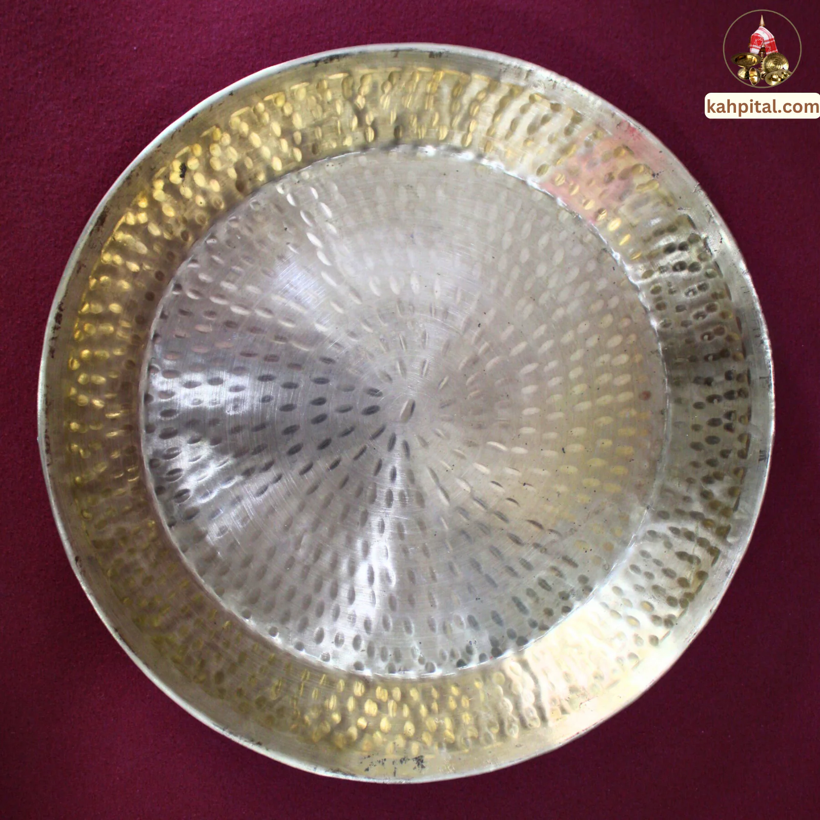 Premium Handmade Brass Parat | Traditional Dough Mixing Plate for your Kitchen, Mandir Pooja & Gifting