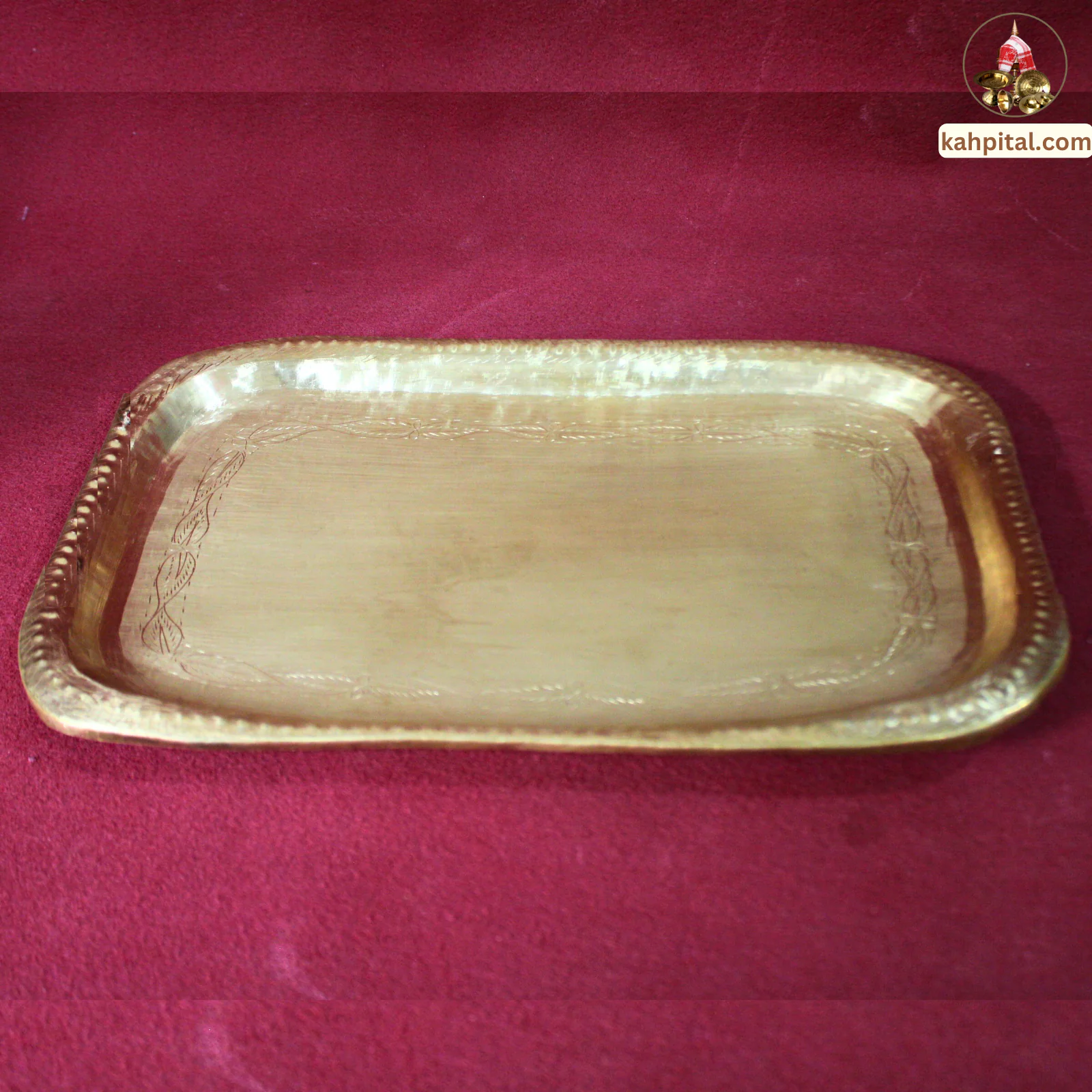Premium Handmade Brass Tray for Serving, Gifting , Home Decor & Ritual