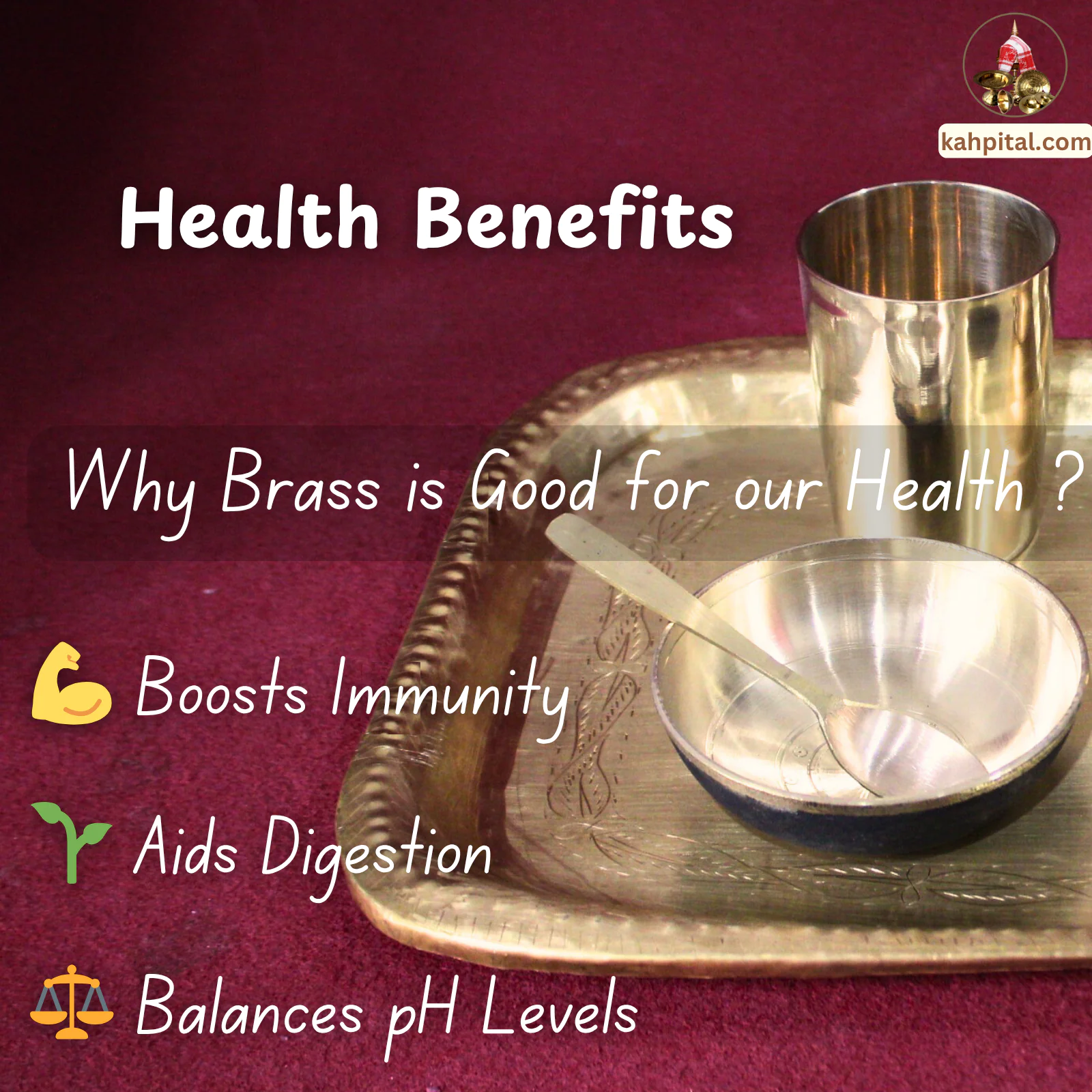 Premium Handmade Brass Tray for Serving, Gifting , Home Decor & Ritual