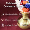 Metal Vase with Artificial Multiple Colour Rose Bouquet for Home Decor & Gifting