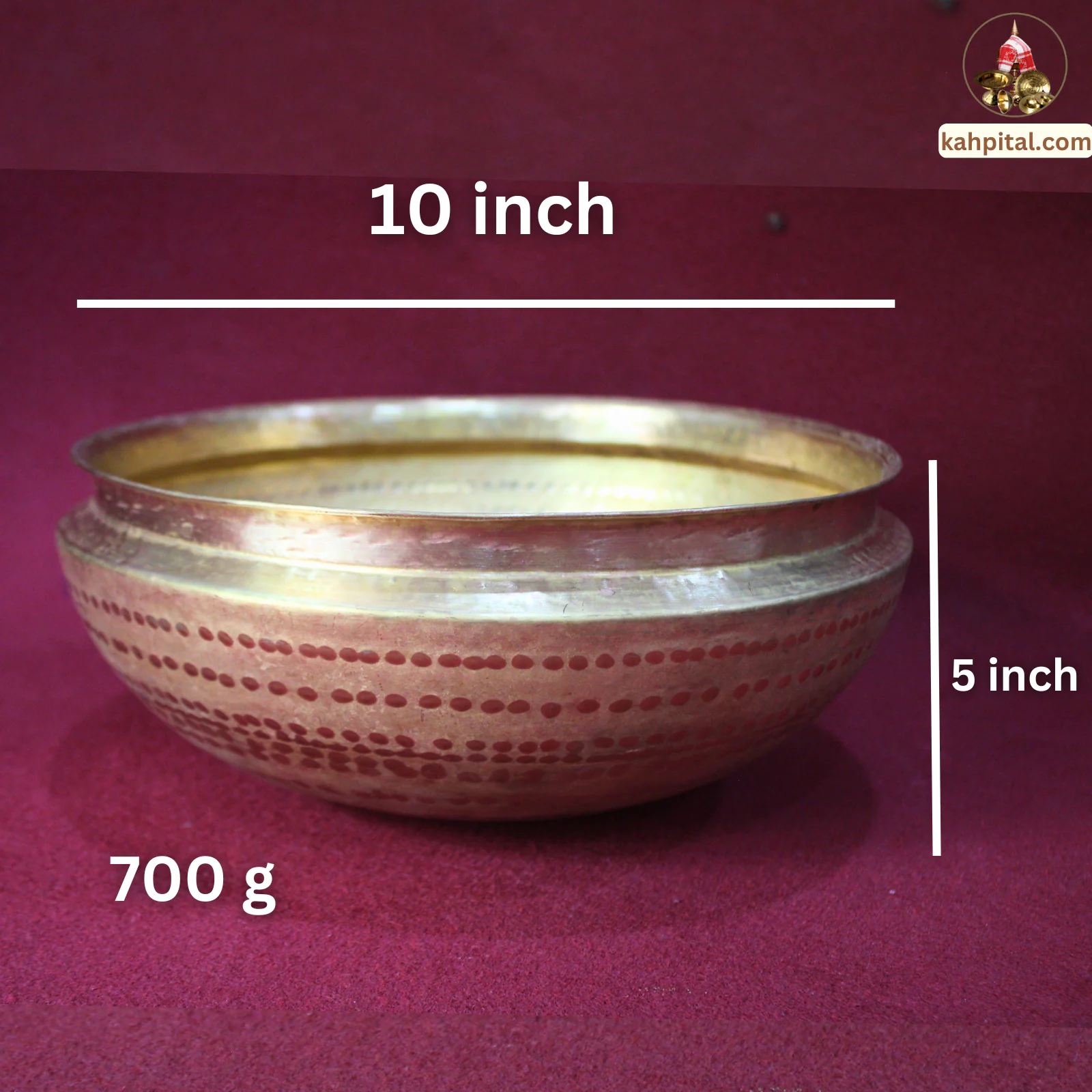 Blooming Uruli Set, Brass Uruli with Rose Bouquet for Home Decor & Gifting