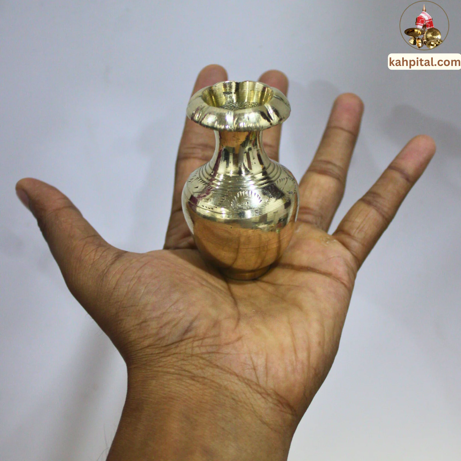 Premium Brass Home Decor Showpiece 1 Pair (Miniature Kalash) for Home Decor