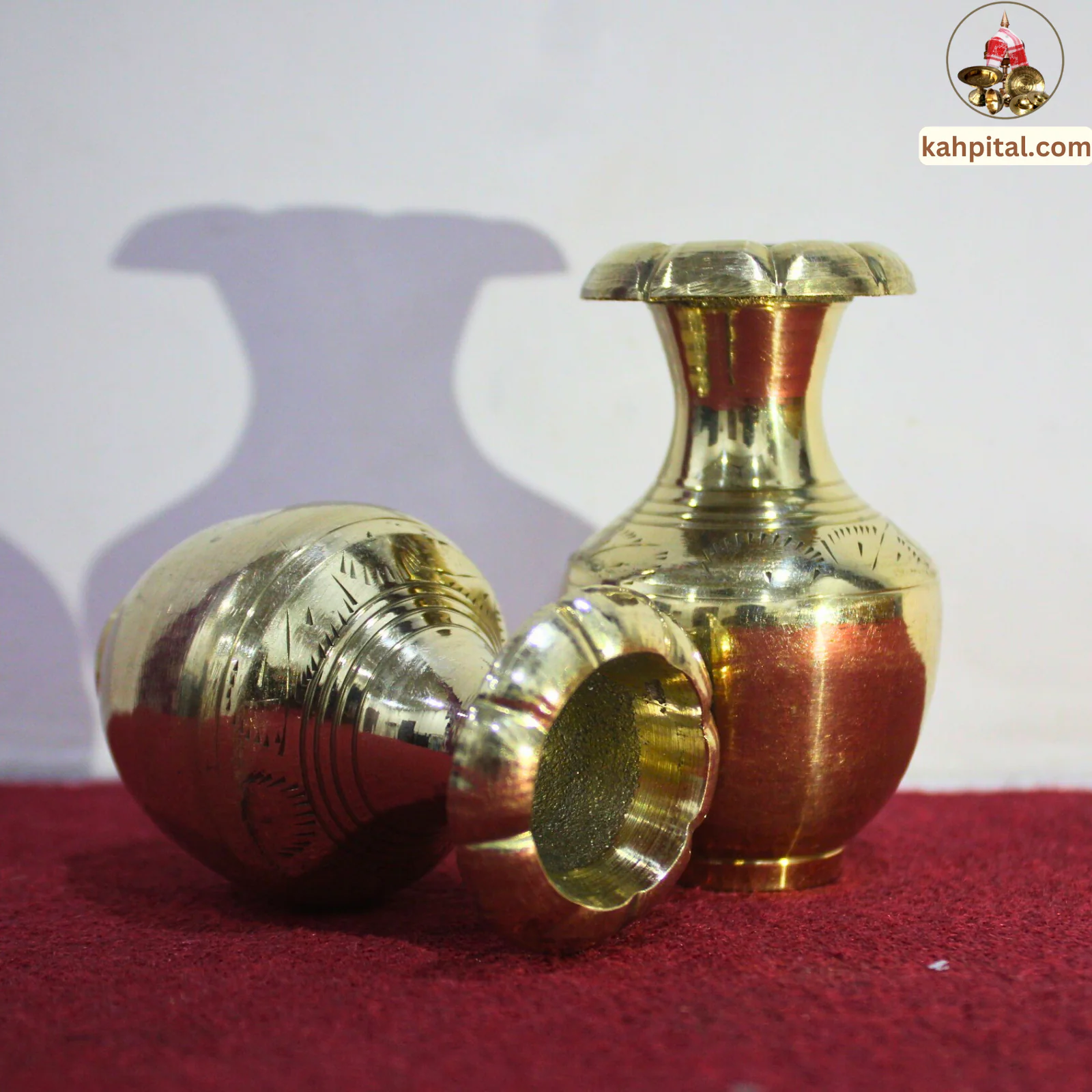 Premium Brass Home Decor Showpiece 1 Pair (Miniature Kalash) for Home Decor