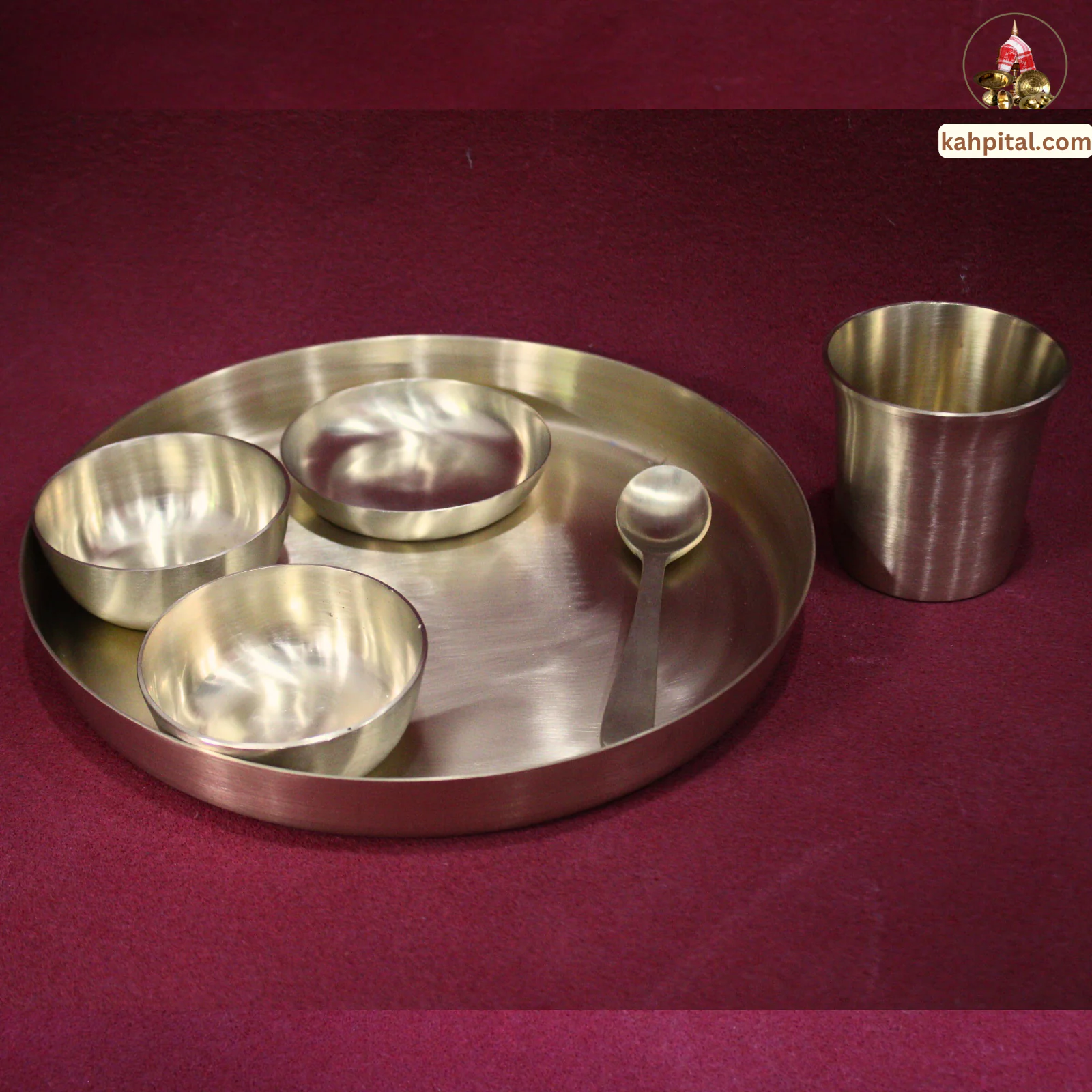 Premium Handmade Kansa Dinner Set – Traditional Elegance with Ayurvedic Benefits-KahPital.com