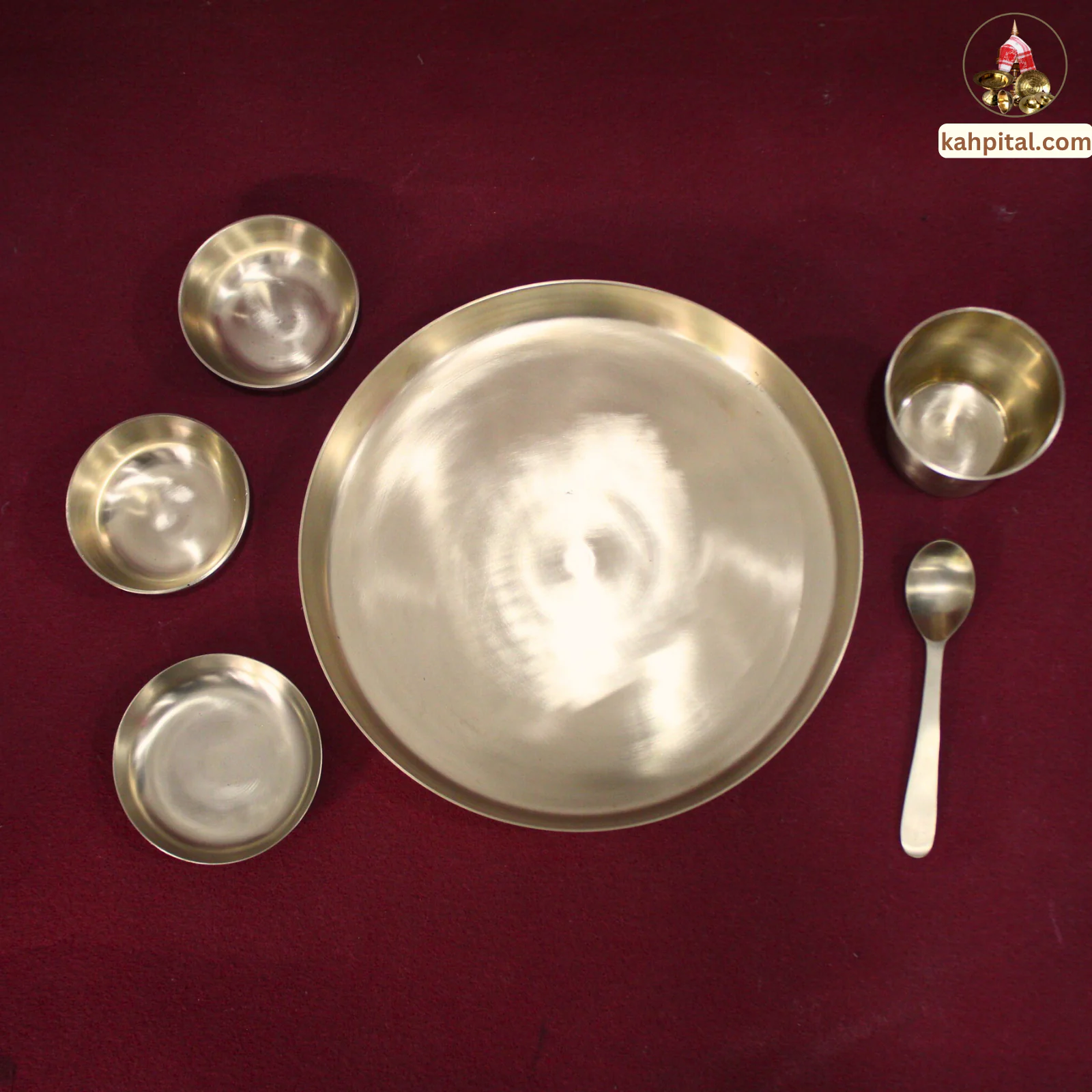 Premium Handmade Kansa Dinner Set – Traditional Elegance with Ayurvedic Benefits-KahPital.com