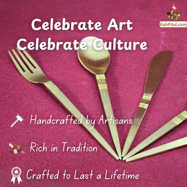 Premium Handmade Brass Cutlery Set – A Fusion of Tradition, Health & Elegance
