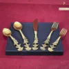 Royal Carved Brass Cutlery Set (Spoon Set)– Modern Touch